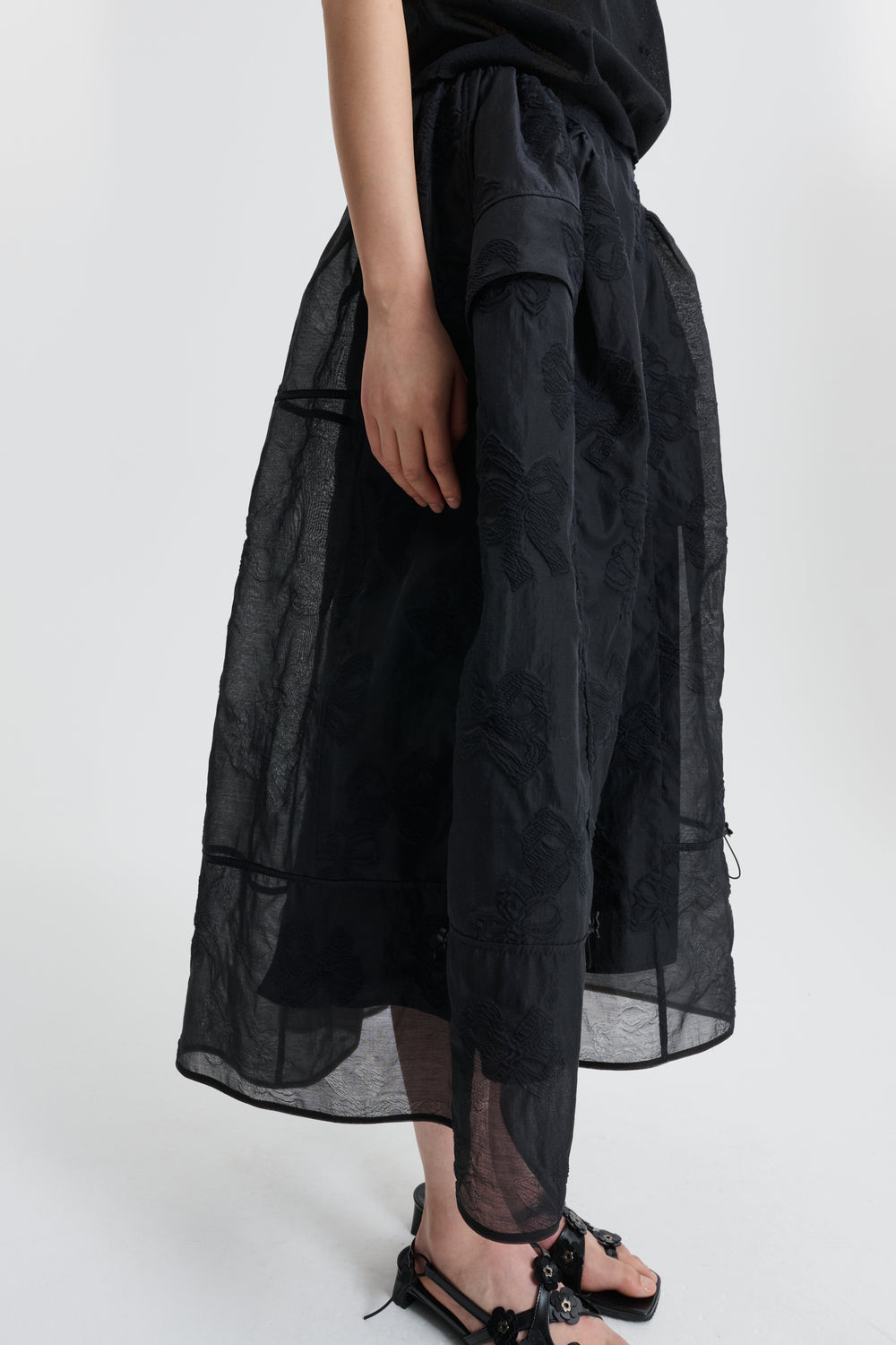 CBFUANA | SKIRT PAPILLON MATELASSÉ BLACK