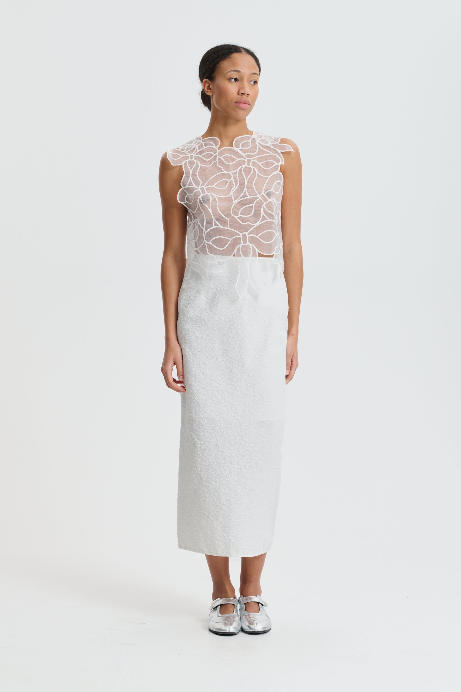 CBUKA | SKIRT EIRA MATELASSÉ WHITE