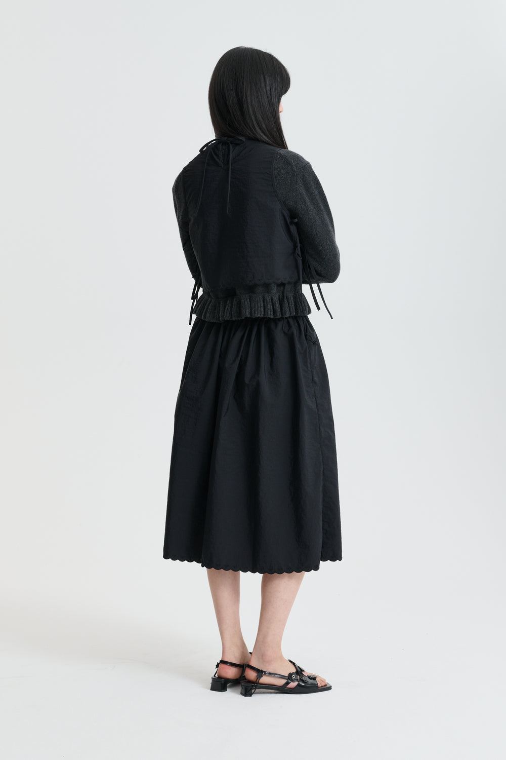 CBFIELLA | SKIRT EMBROIDERED TAFFETA BLACK