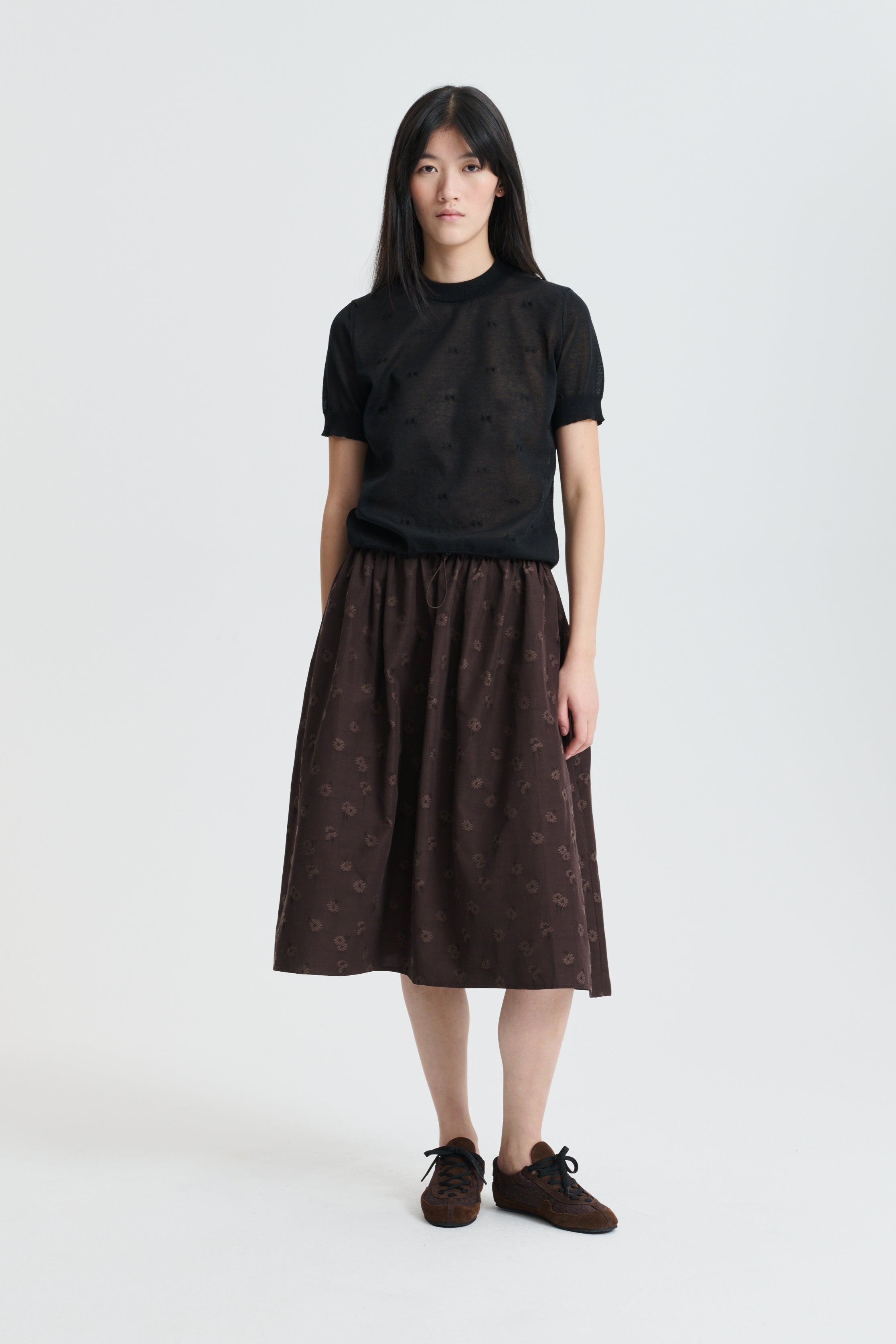 CBFIELLA | SKIRT DITSY BELLIS BROWN