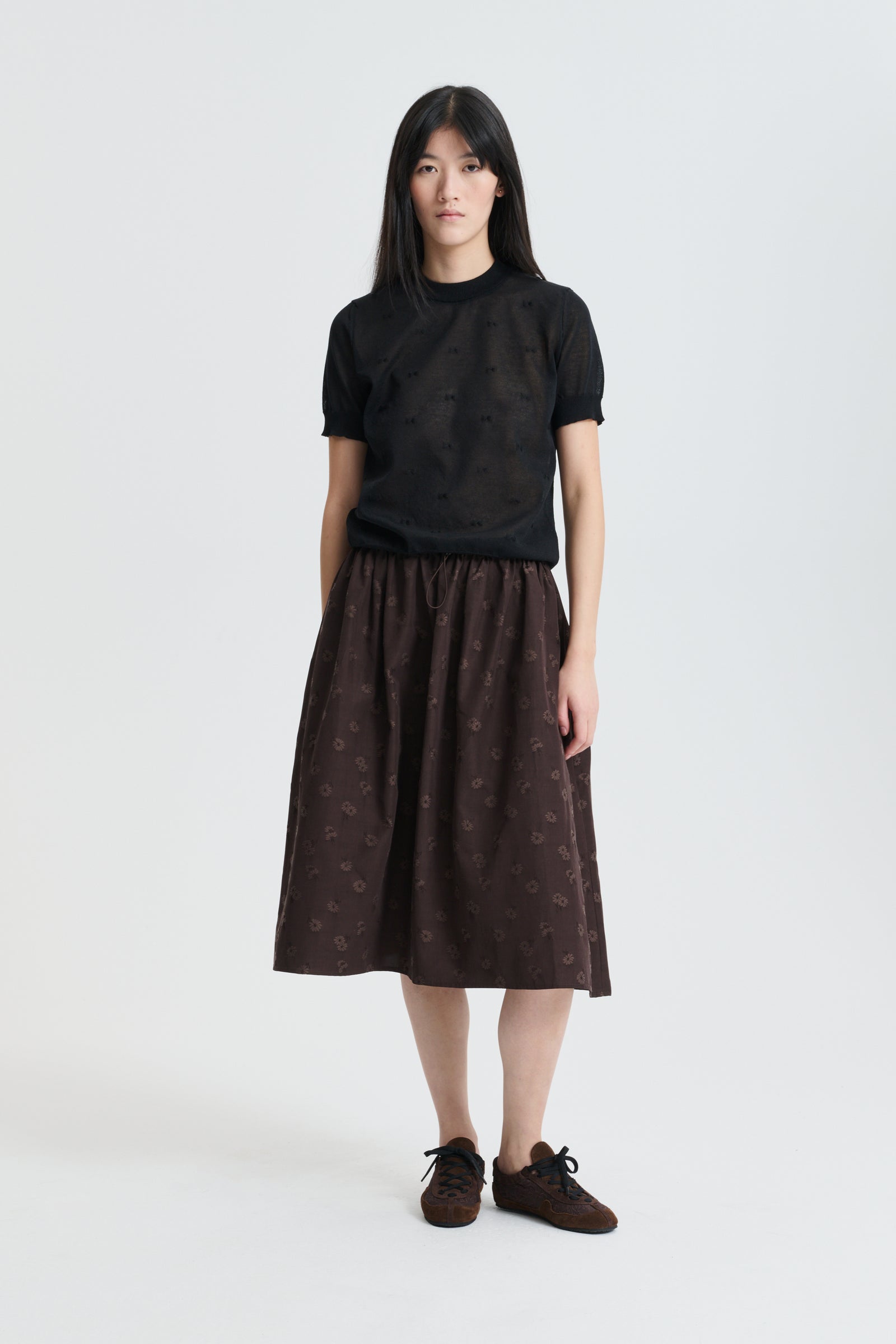 CBFIELLA | SKIRT DITSY BELLIS BROWN