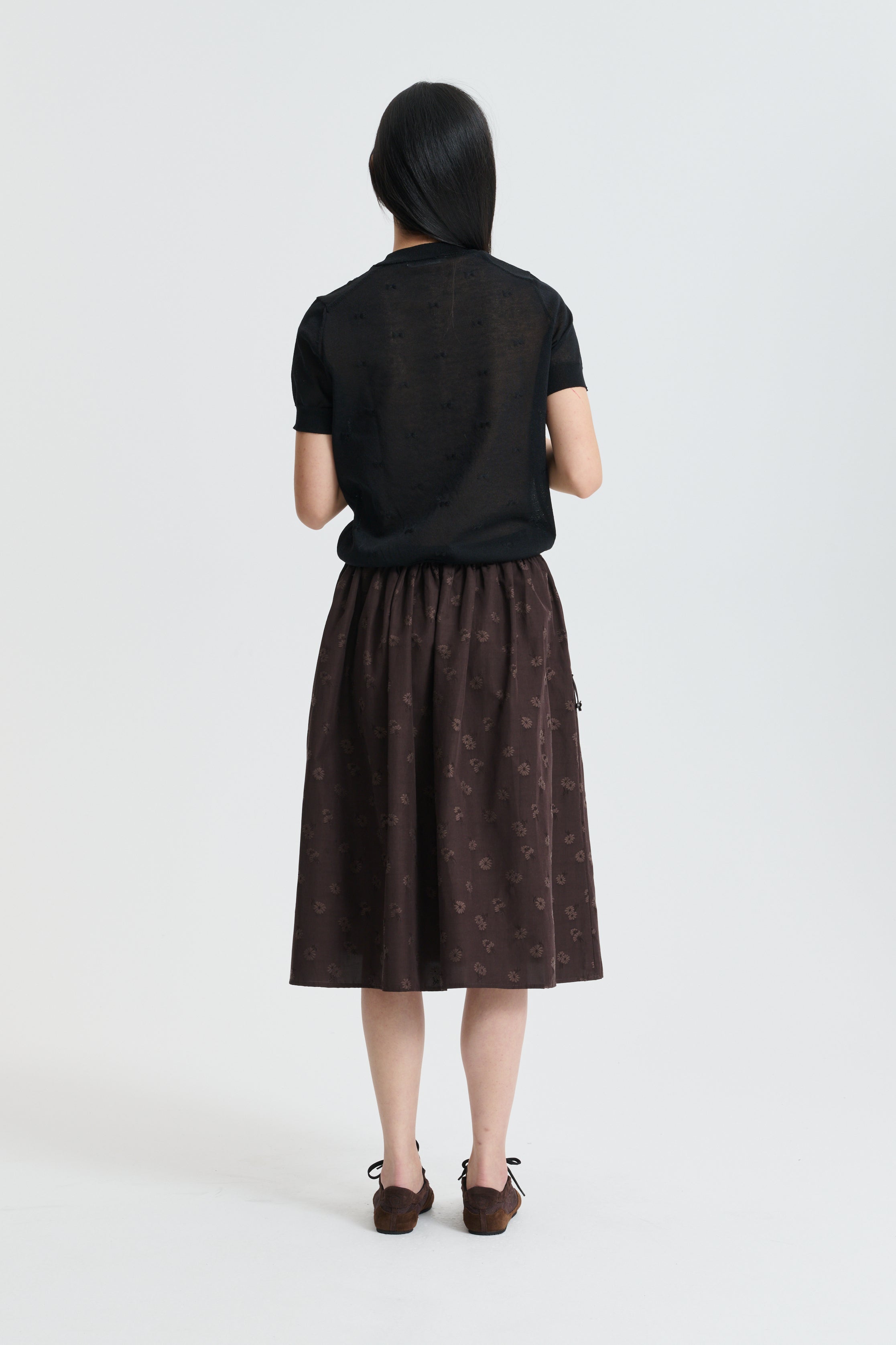 CBFIELLA | SKIRT DITSY BELLIS BROWN