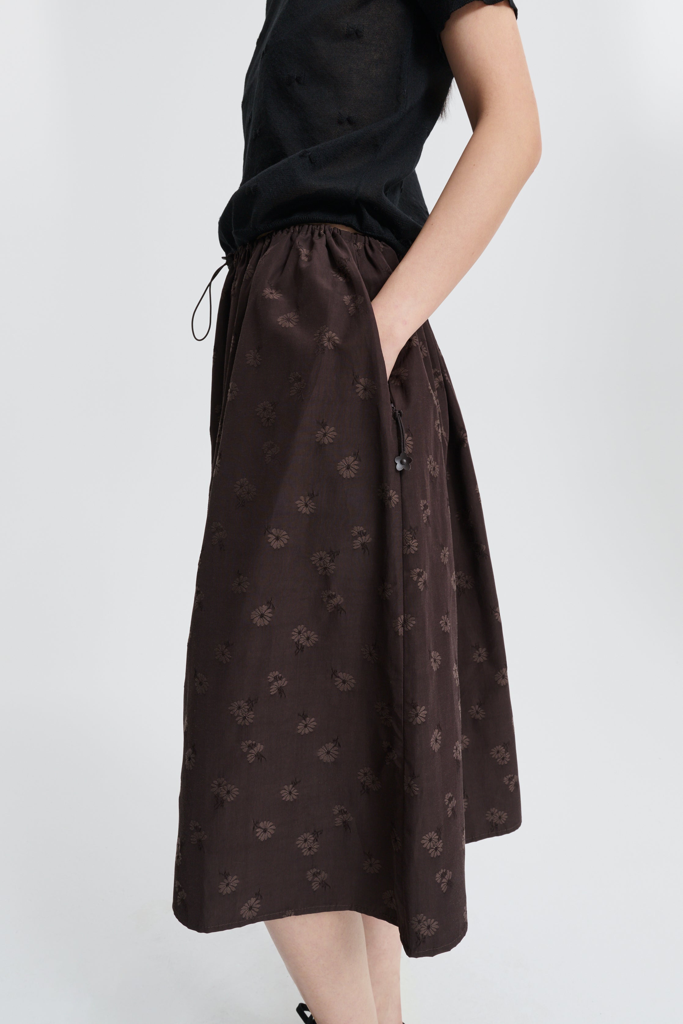 CBFIELLA | SKIRT DITSY BELLIS BROWN