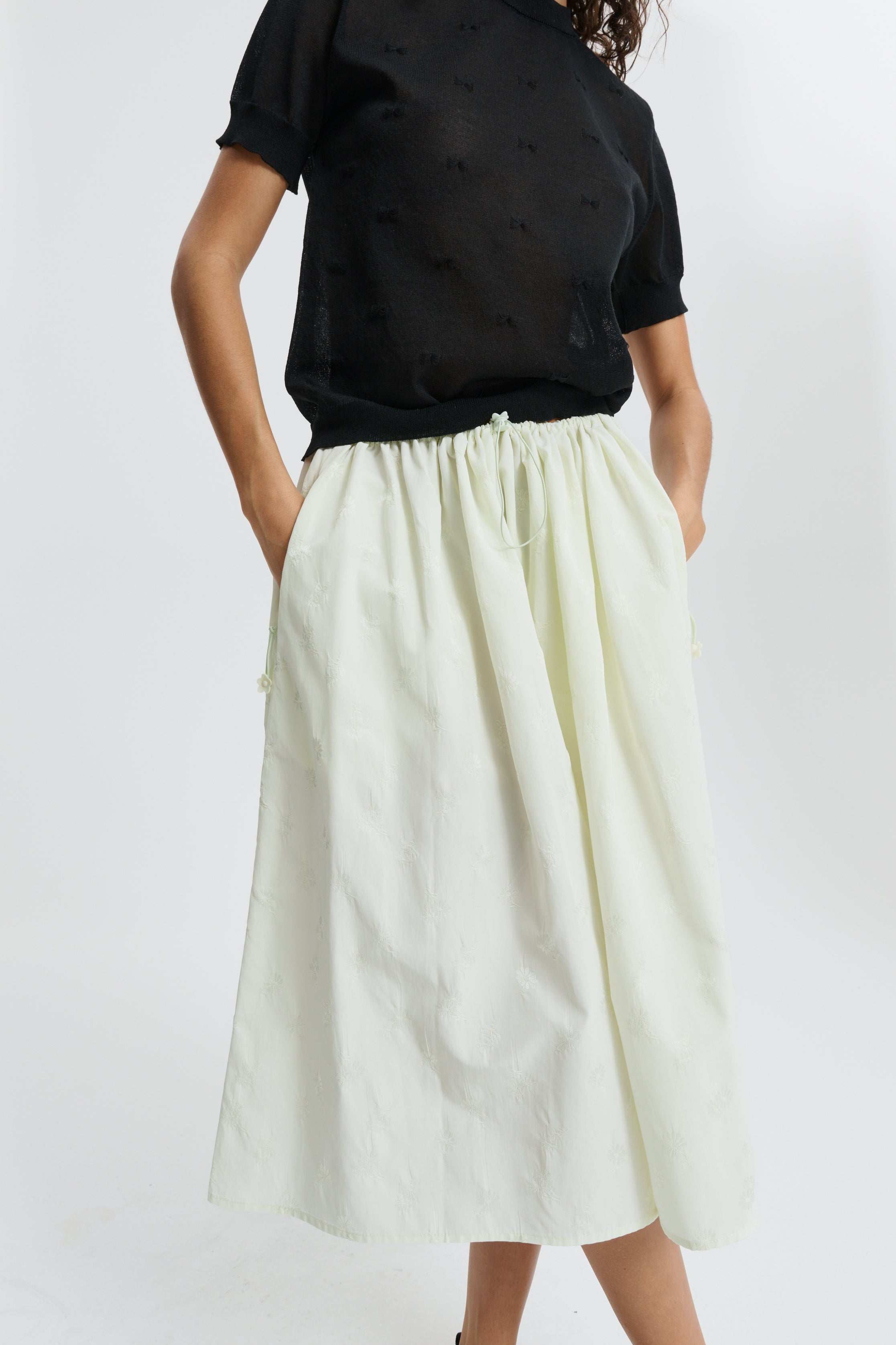 CBFIELLA | SKIRT DITSY BELLIS PALE GREEN