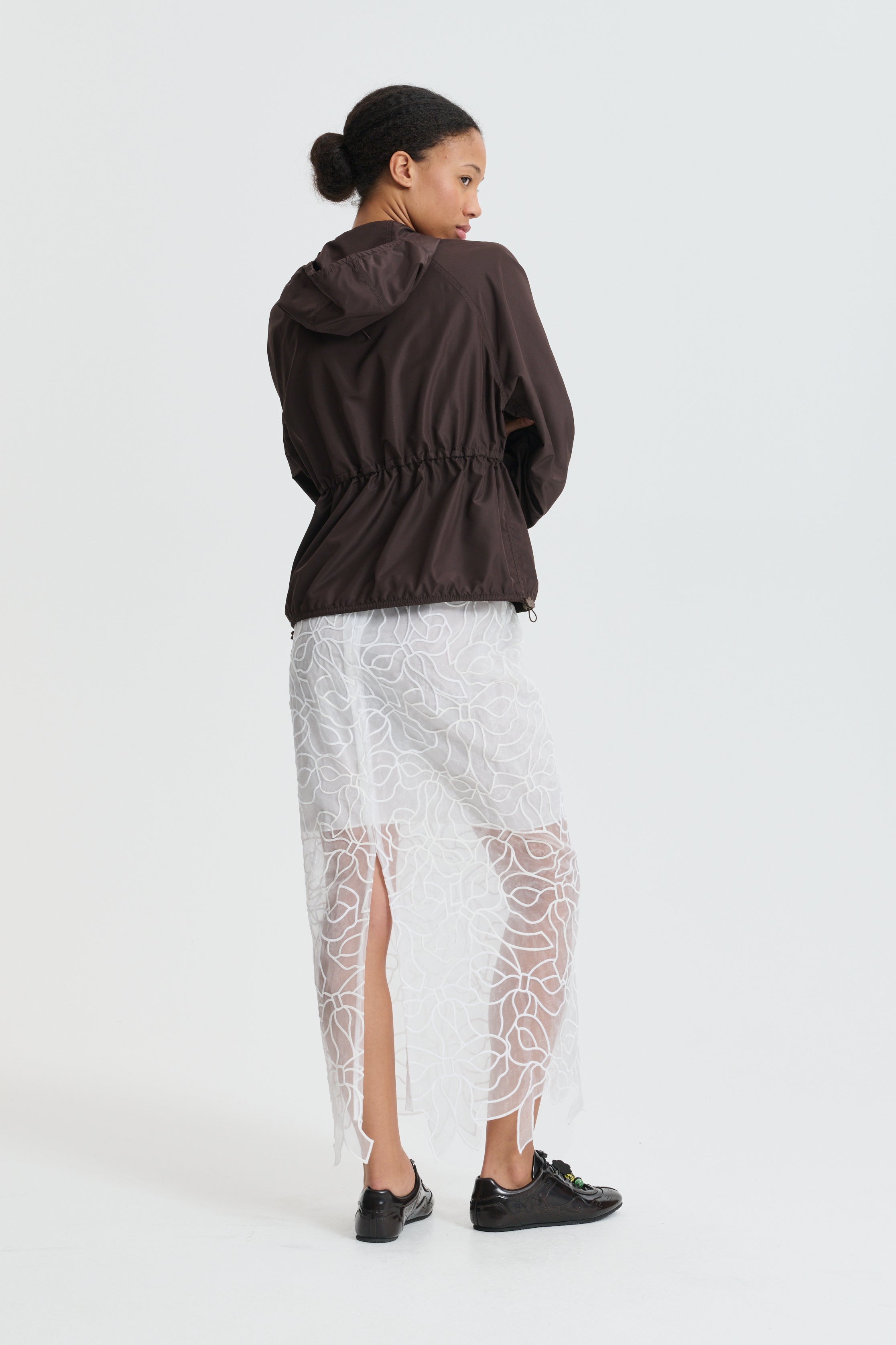 CBGUS | SKIRT BOW EMBROIDERY WHITE