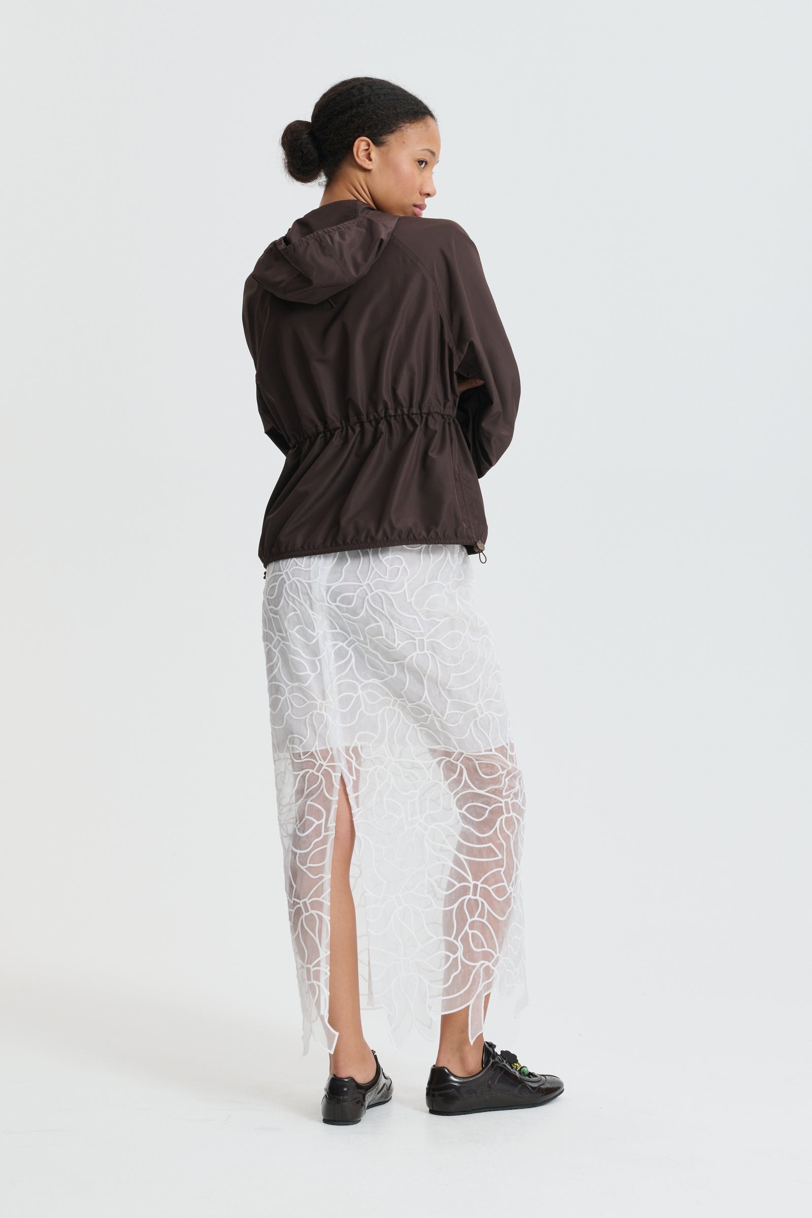CBGUS | SKIRT BOW EMBROIDERY WHITE