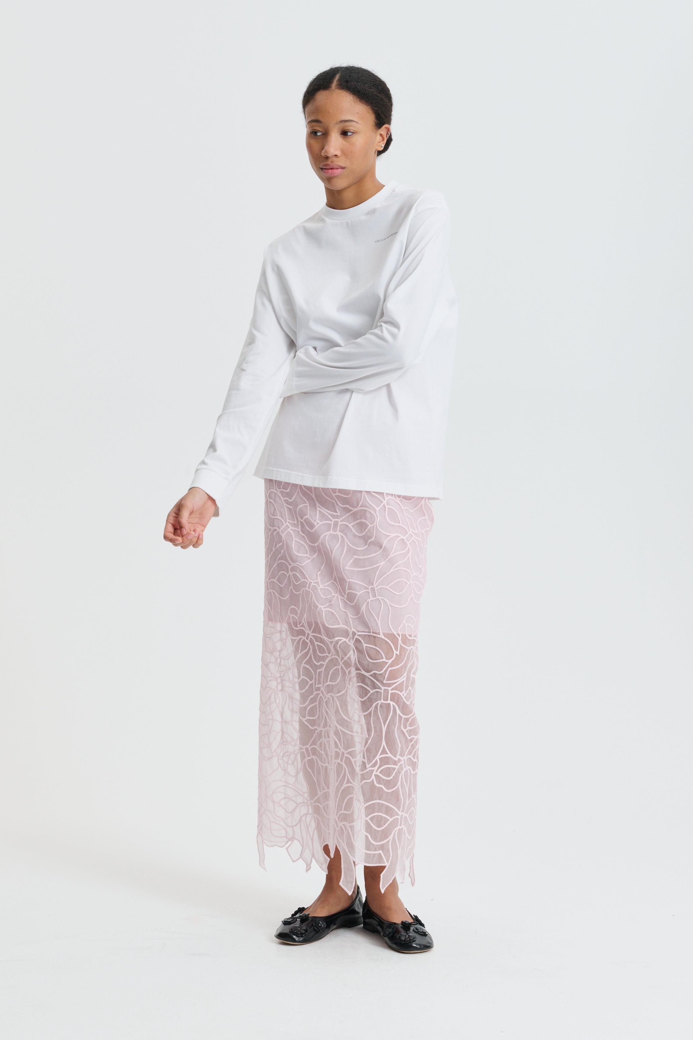 CBGUS | SKIRT BOW EMBROIDERY BLUSH PINK