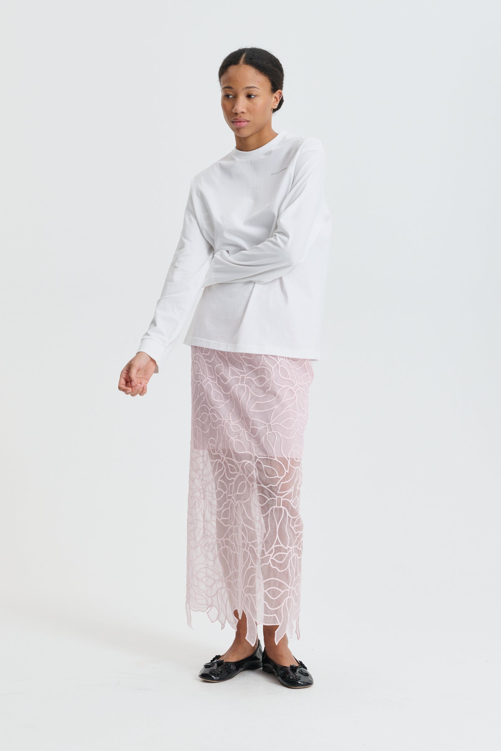 CBGUS | SKIRT BOW EMBROIDERY BLUSH PINK