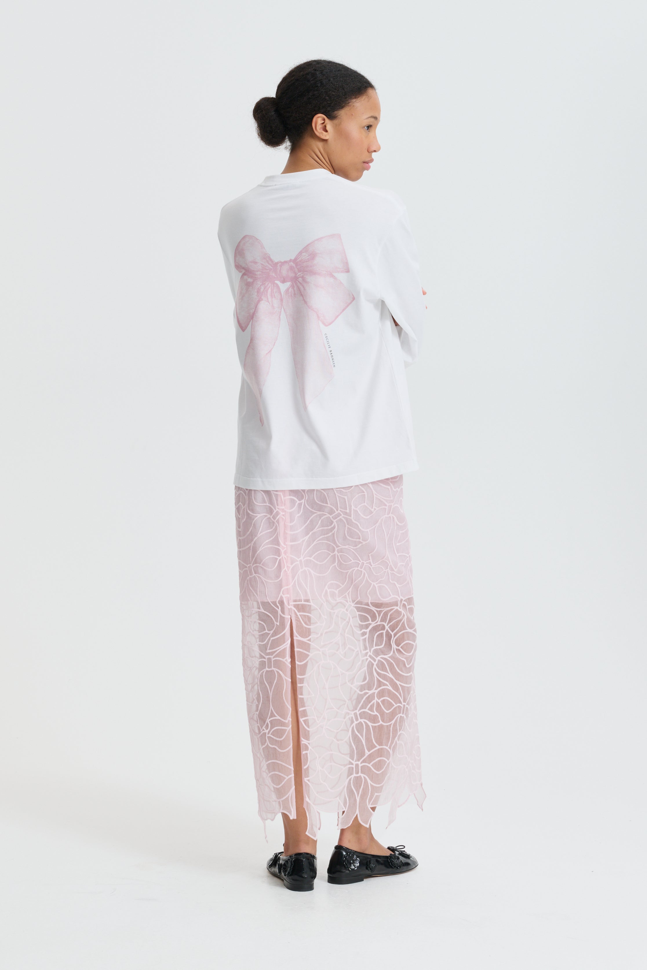 CBGUS | SKIRT BOW EMBROIDERY BLUSH PINK