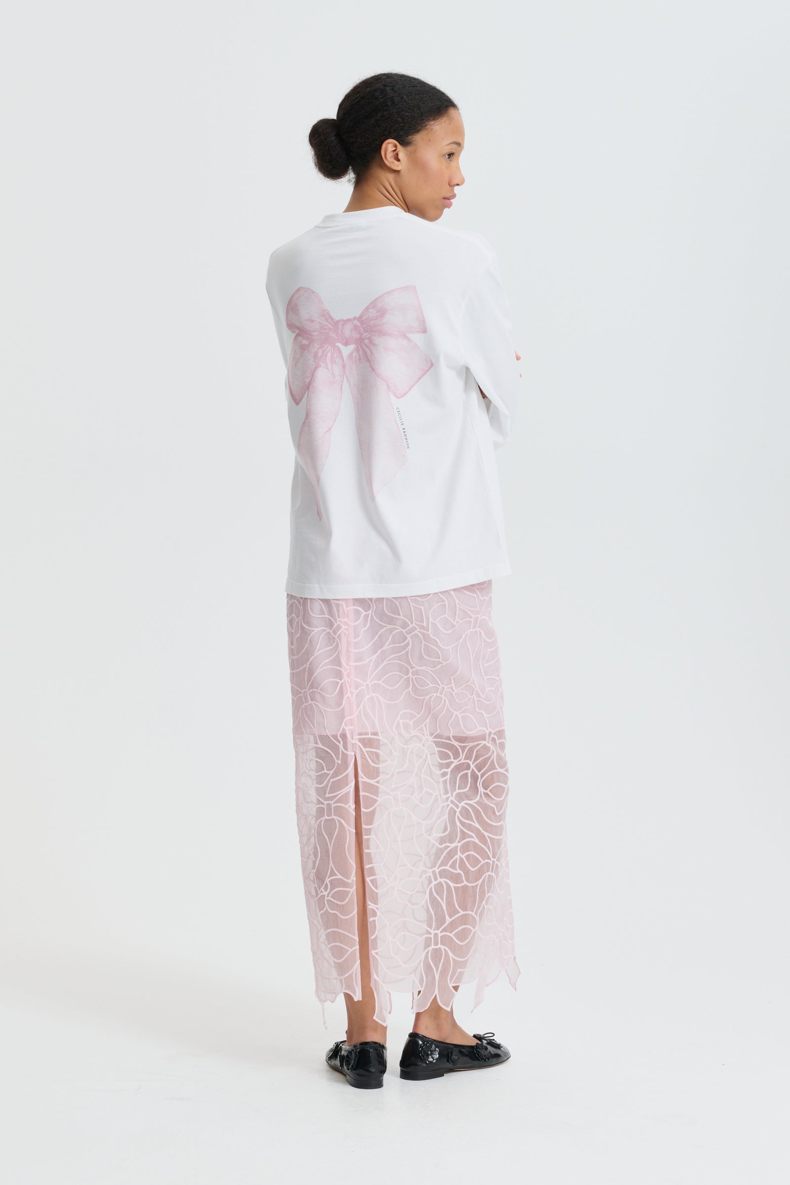 CBGUS | SKIRT BOW EMBROIDERY BLUSH PINK