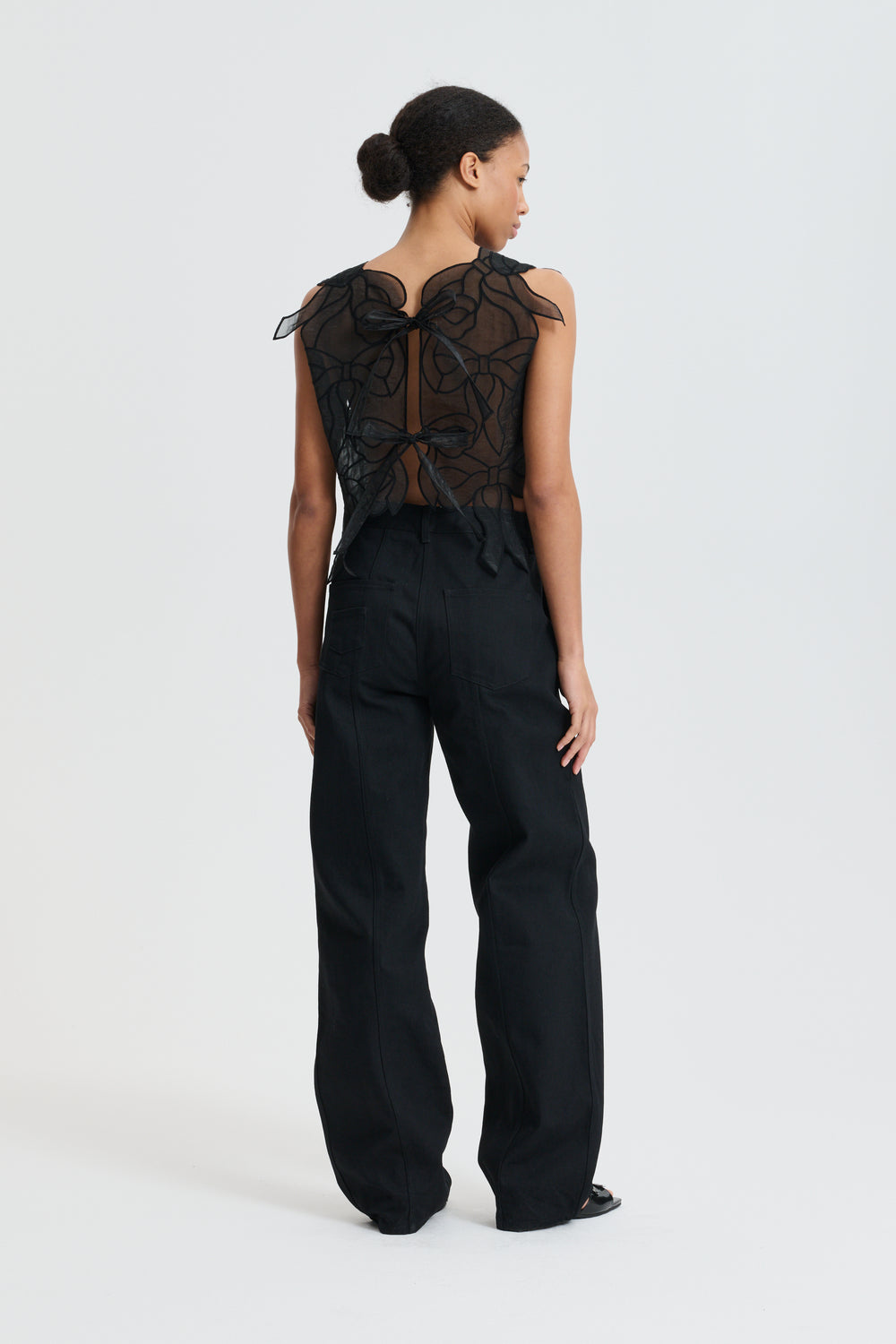 CBCARMELA | DENIM TROUSERS DENIM BLACK