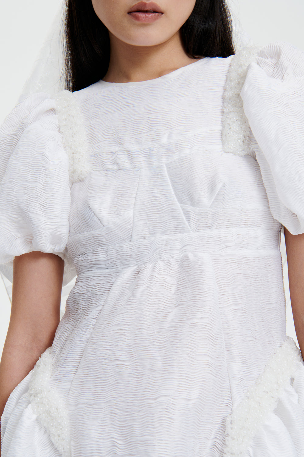 CAITLIN | DRESS DUNES MATELASS… WHITE BRIDAL