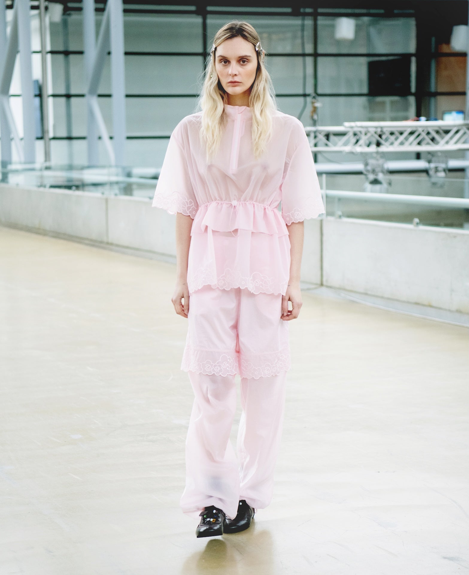 BIANCA | JOGGERS EMBROIDERED RIPSTOP PINK