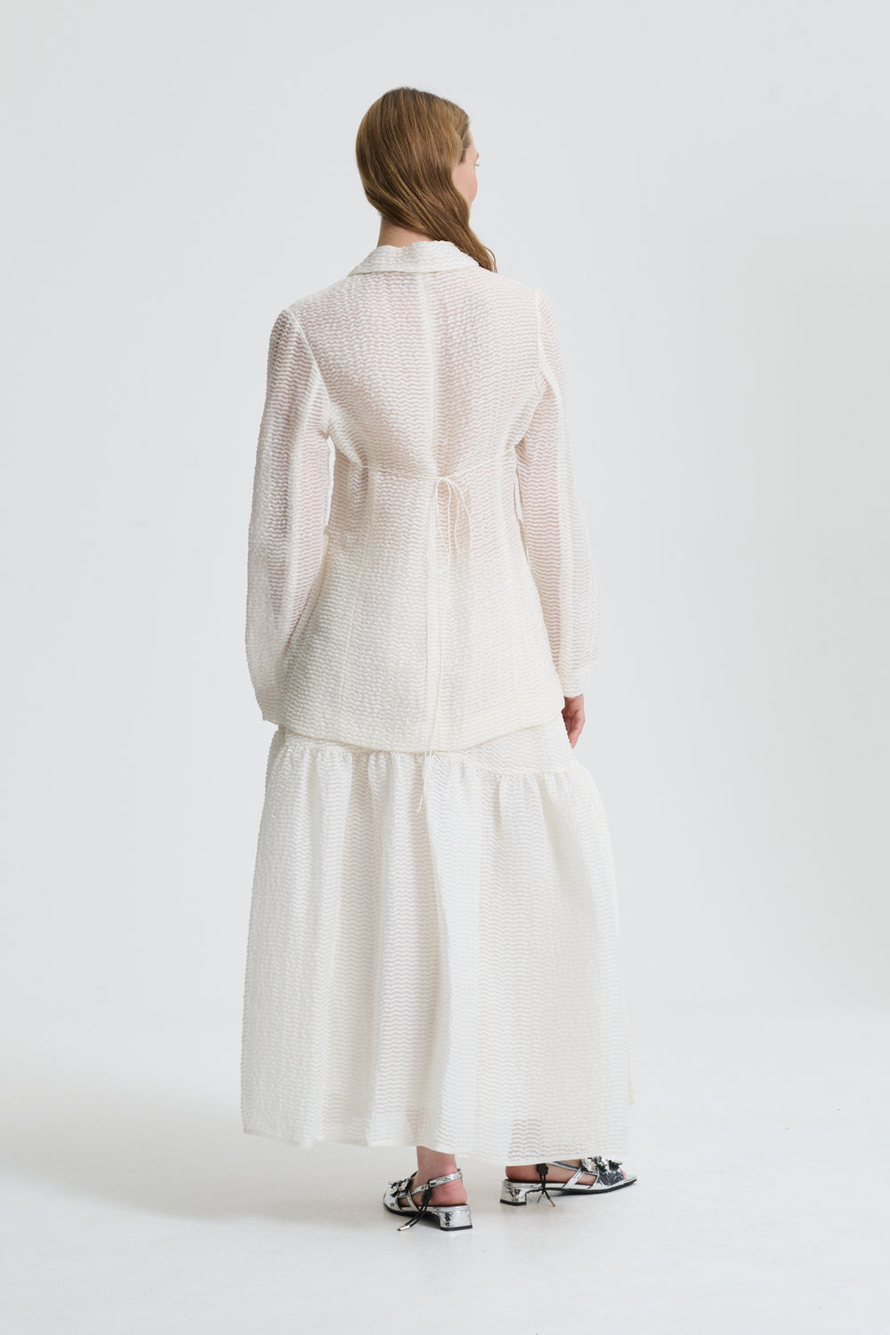 LEA & LILLY | JACKET AND SKIRT STREAM JACQUARD IVORY BRIDAL