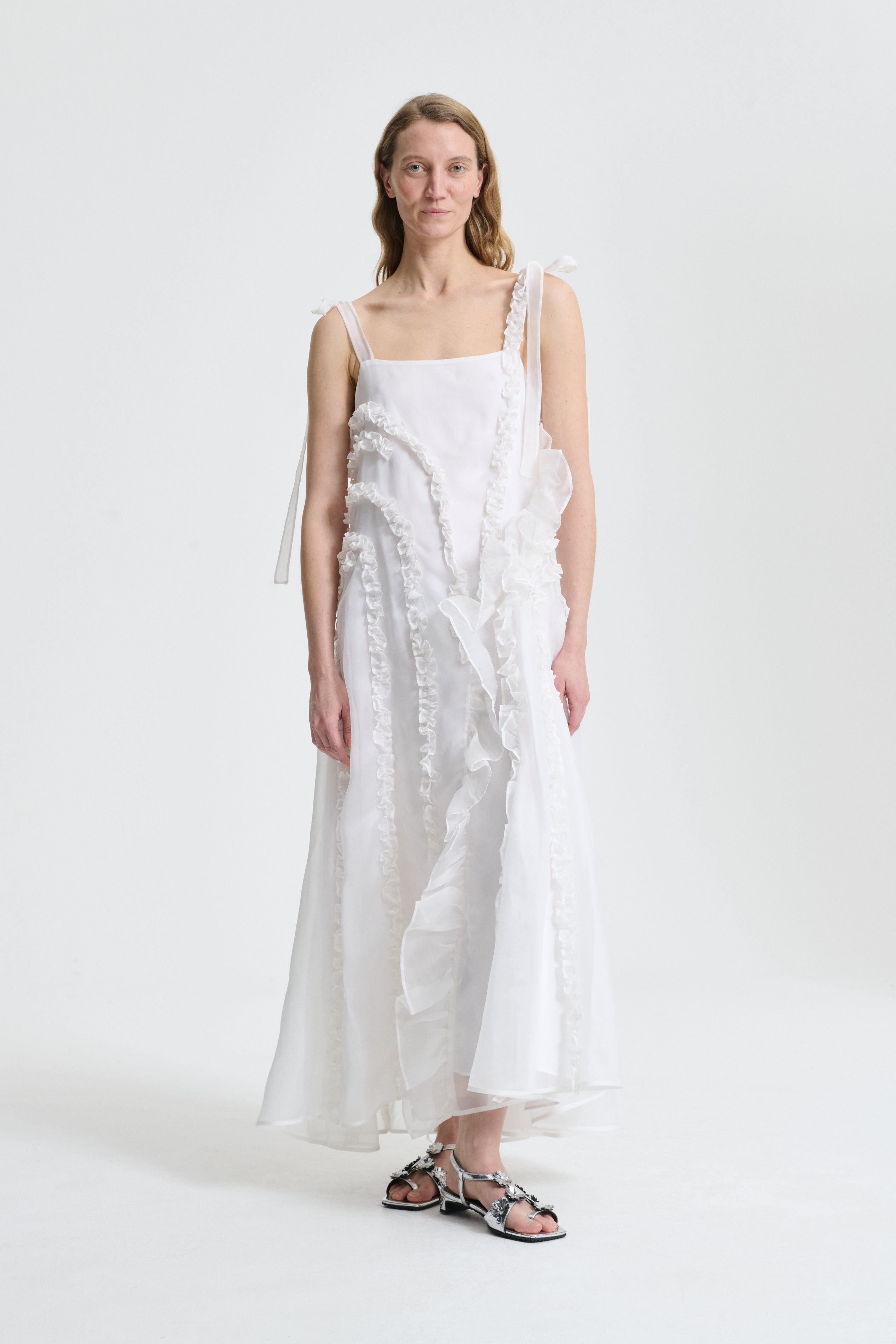 OTIS | DRESS SATIN ORGANZA WHITE