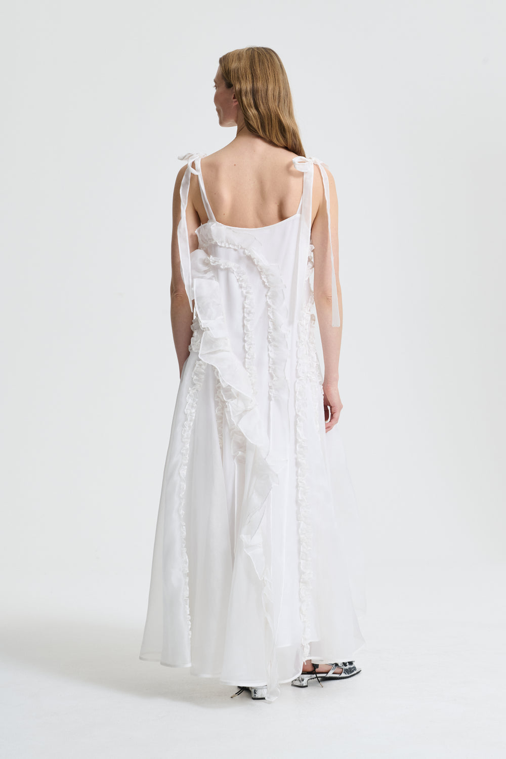 OTIS | DRESS SATIN ORGANZA WHITE