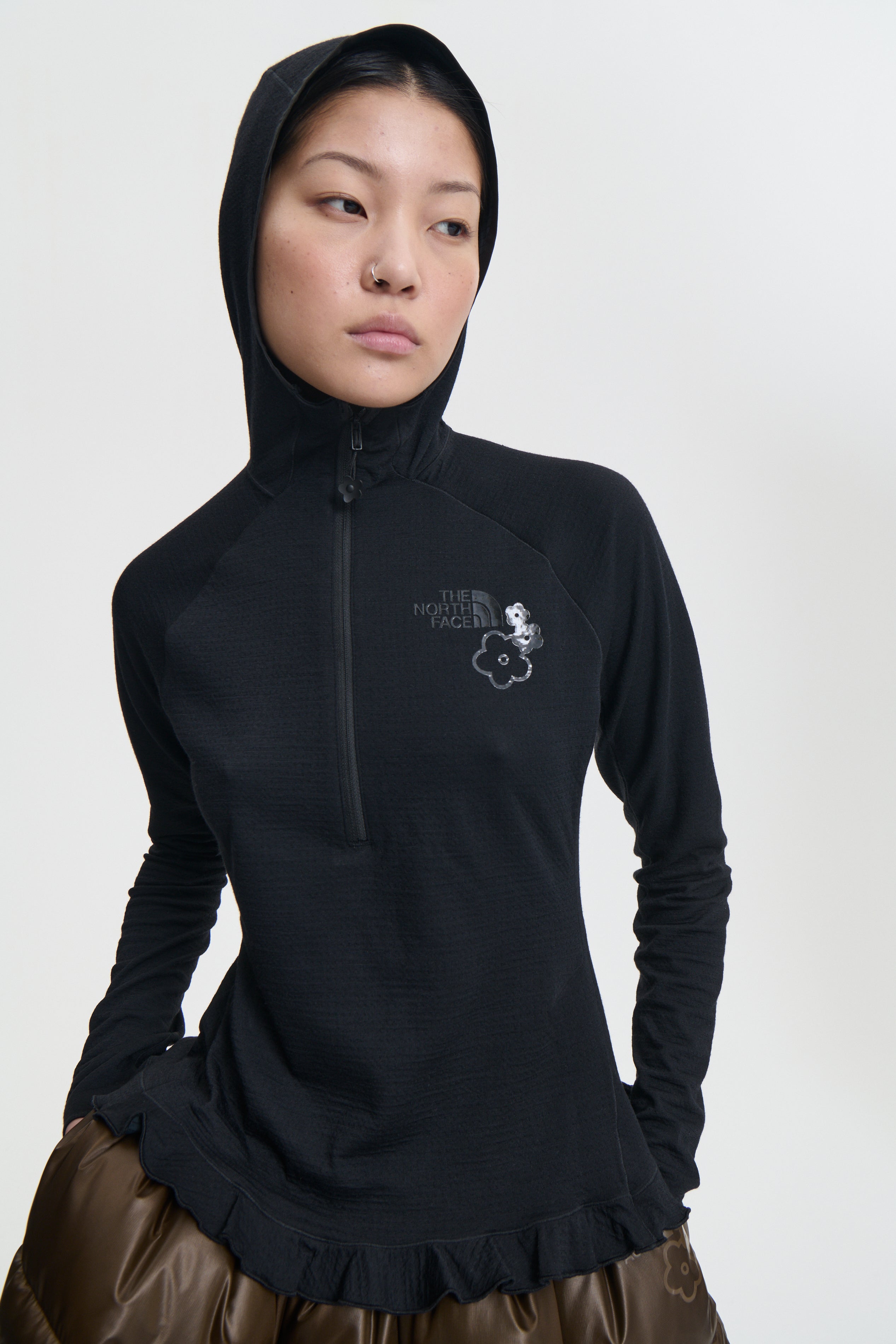 NF0A8FAHJK3 TNF X CB SYMONE DOTKNIT BASELAYER WOOL BLEND BLACK