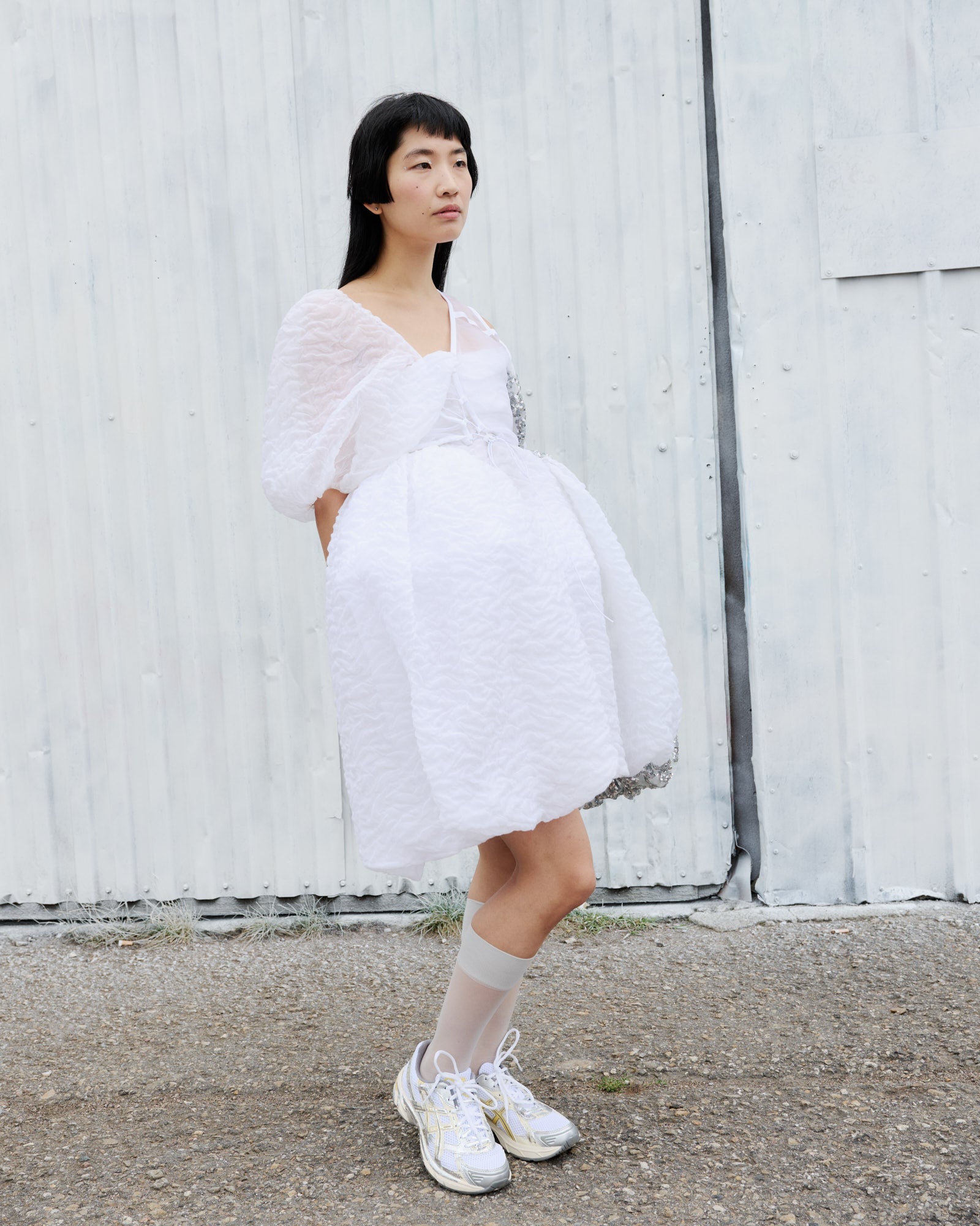 SNOW | DRESS NIMBUS MATLASSE WHITE - LOOK 10