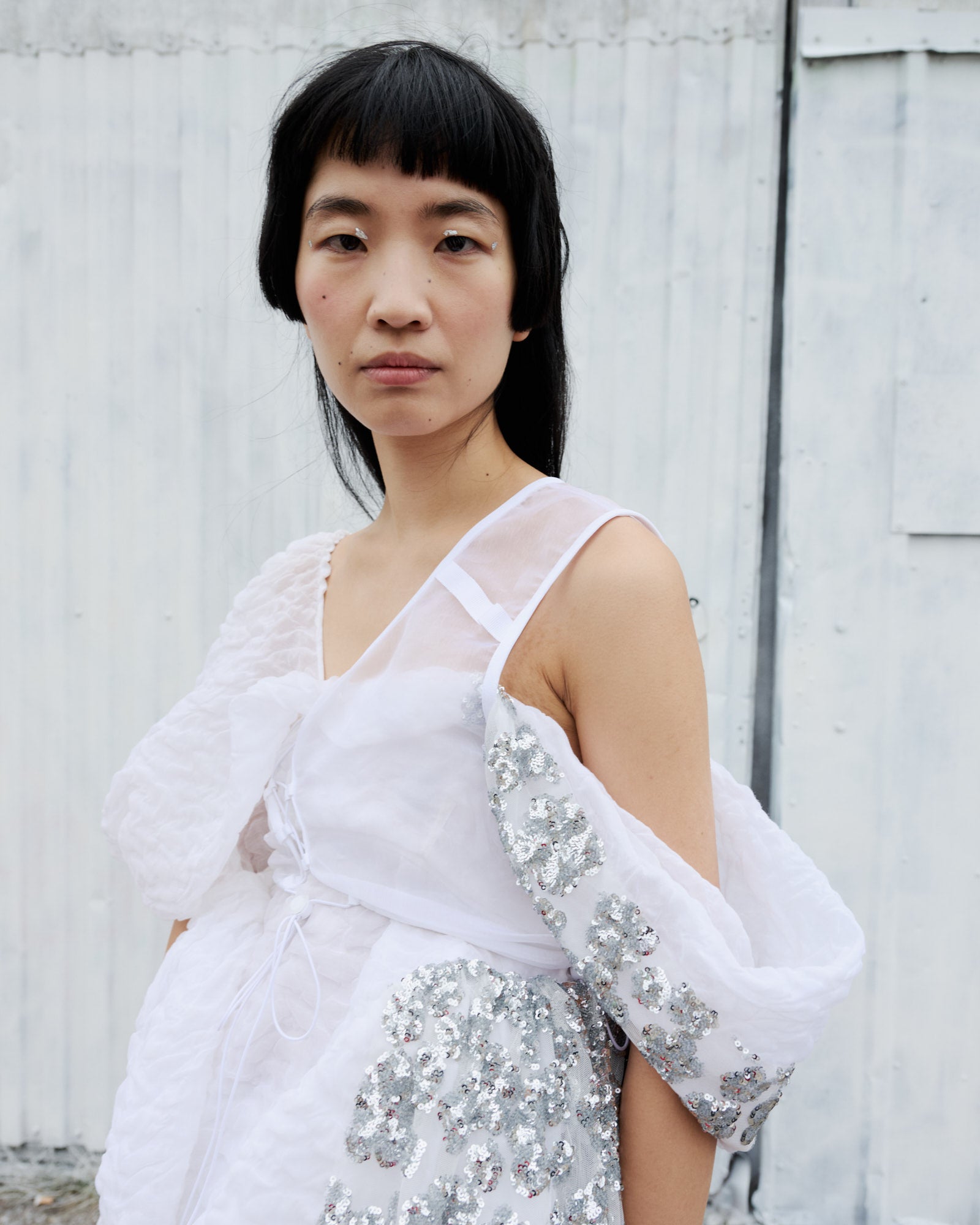 SNOW | DRESS NIMBUS MATLASSE WHITE - LOOK 10