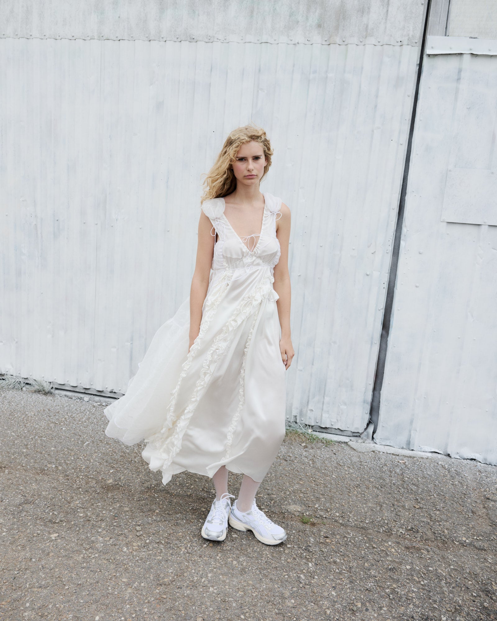 OPAL | DRESS SILK SATIN WHITE - LOOK 11