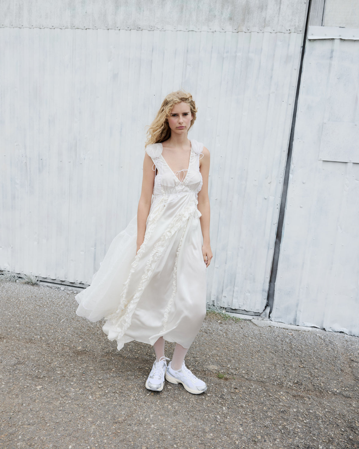 OPAL | DRESS SILK SATIN WHITE - LOOK 11