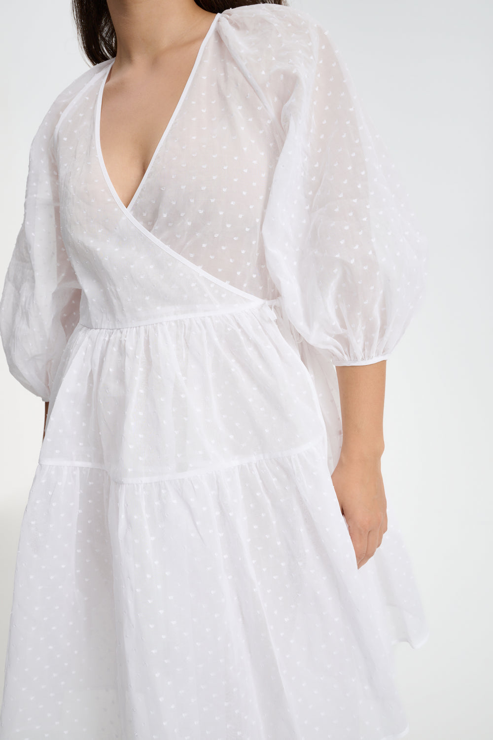 MIRABELLE | DRESS PLUMETIS ORGANDIE WHITE