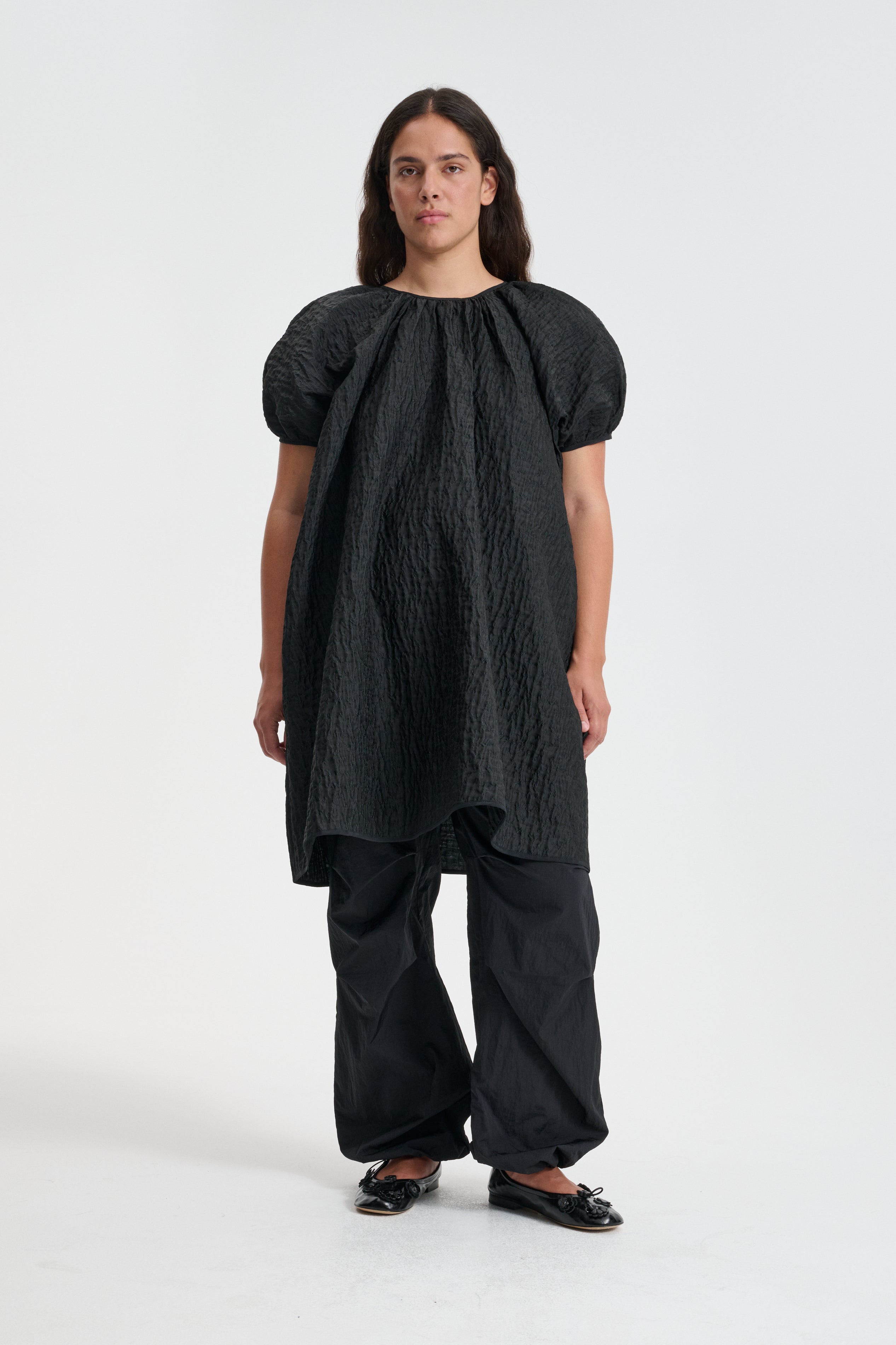 BRENDA | DRESS LOBELIA MATELASSÉ BLACK