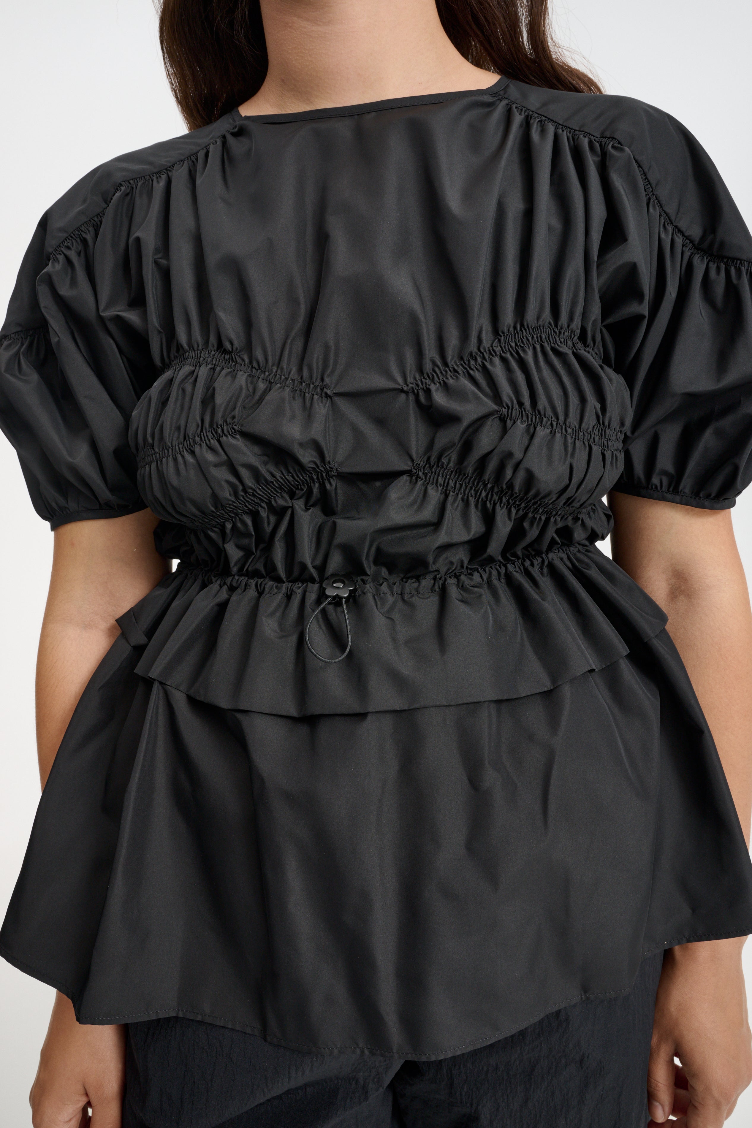 BROOKLYN | TOP RECYCLED FAILLE BLACK