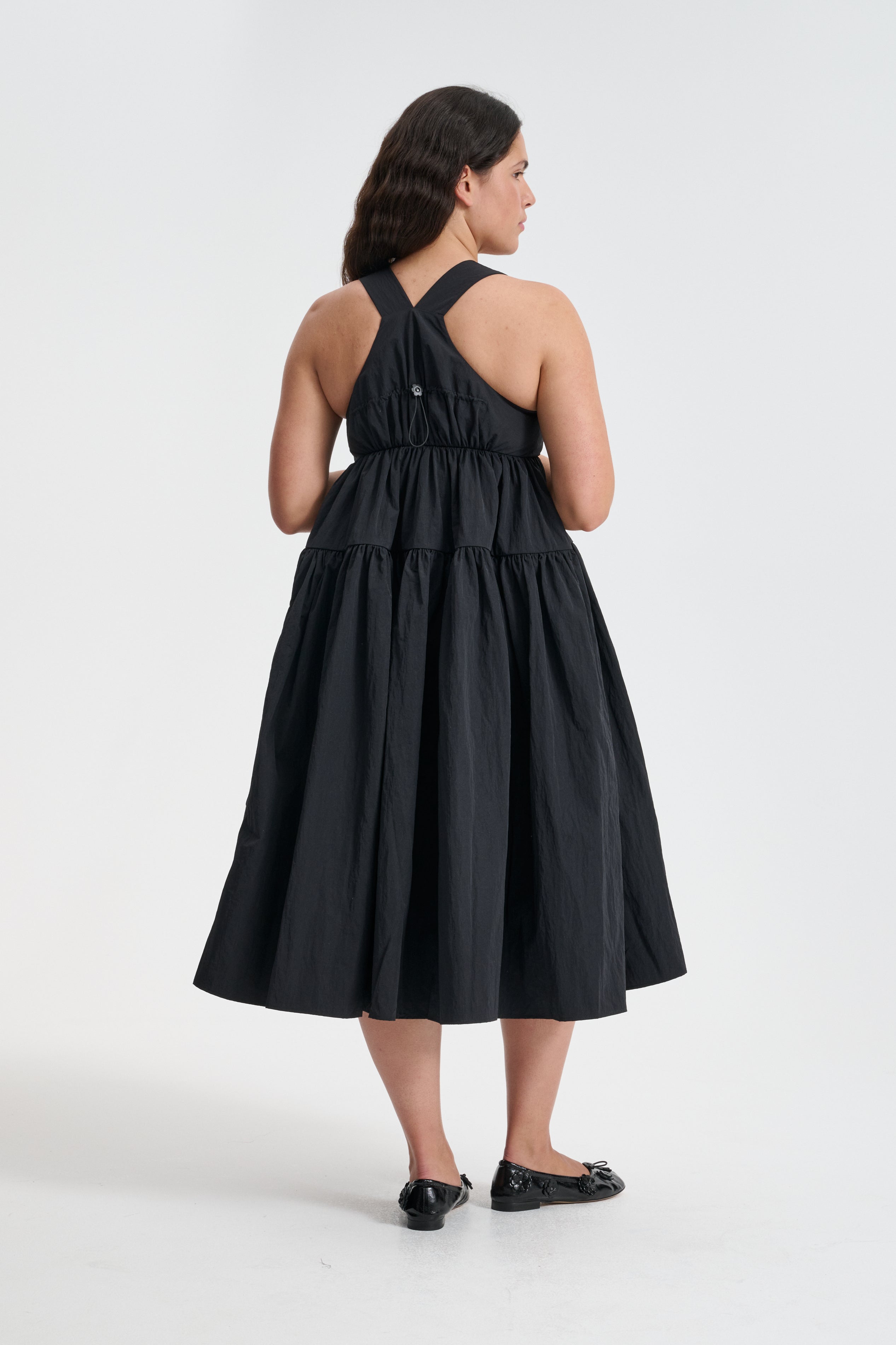BAILEY | DRESS RECYCLED TAFFETA BLACK