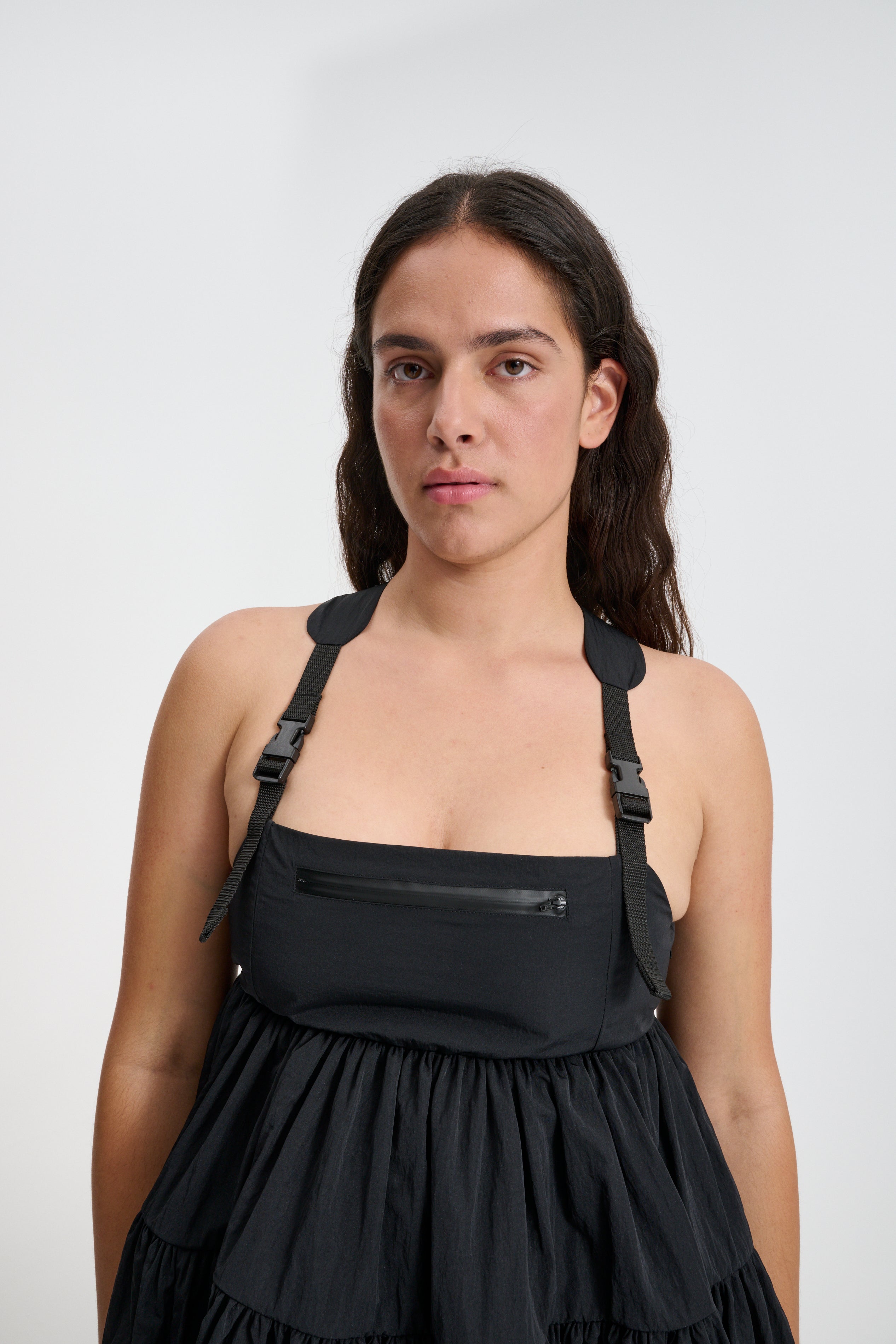 BAILEY | DRESS RECYCLED TAFFETA BLACK