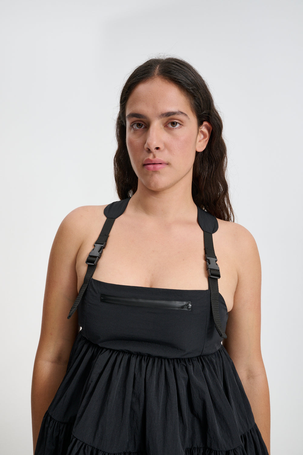 BAILEY | DRESS RECYCLED TAFFETA BLACK