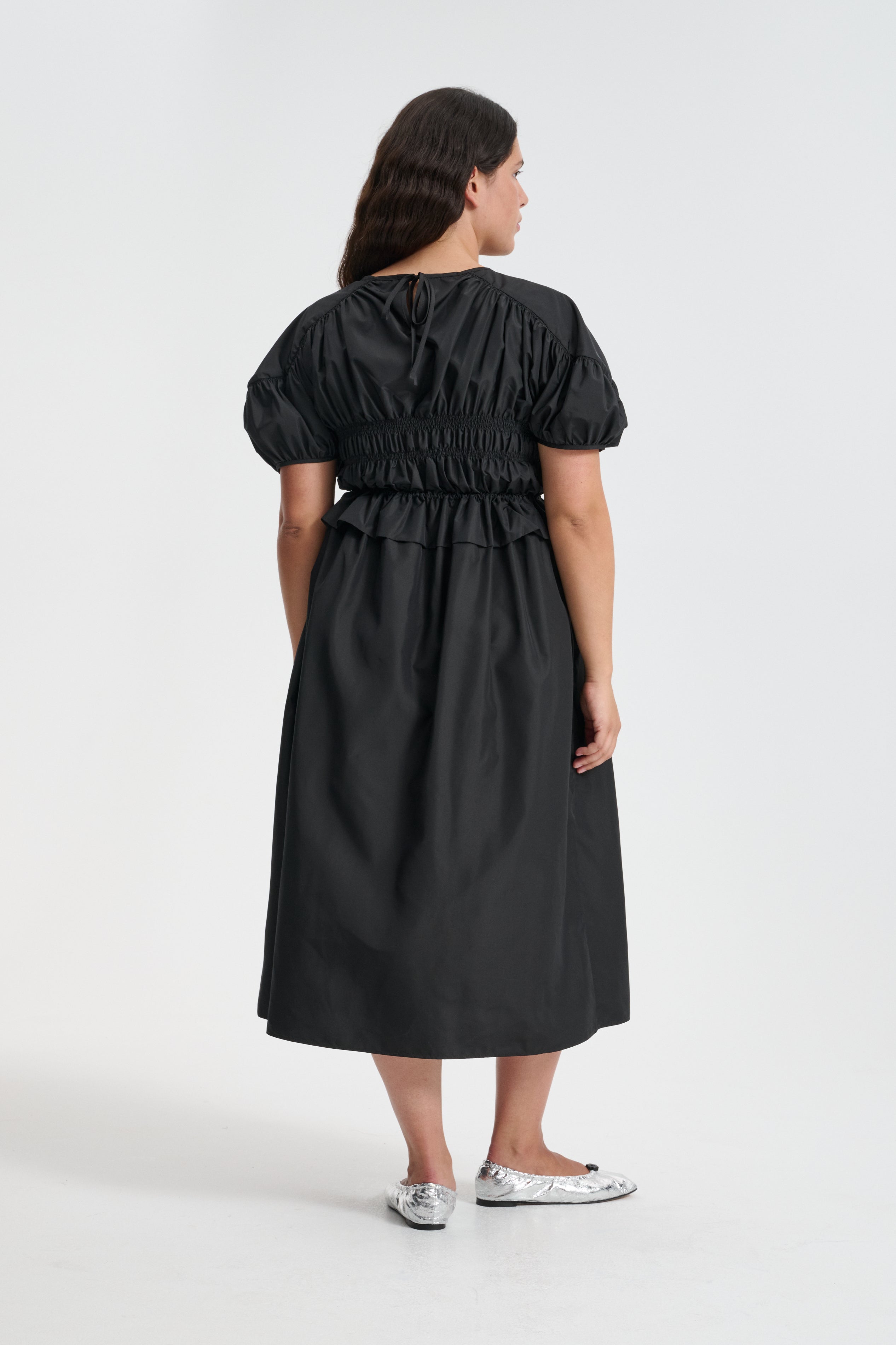 BETSY | DRESS RECYCLED FAILLE BLACK