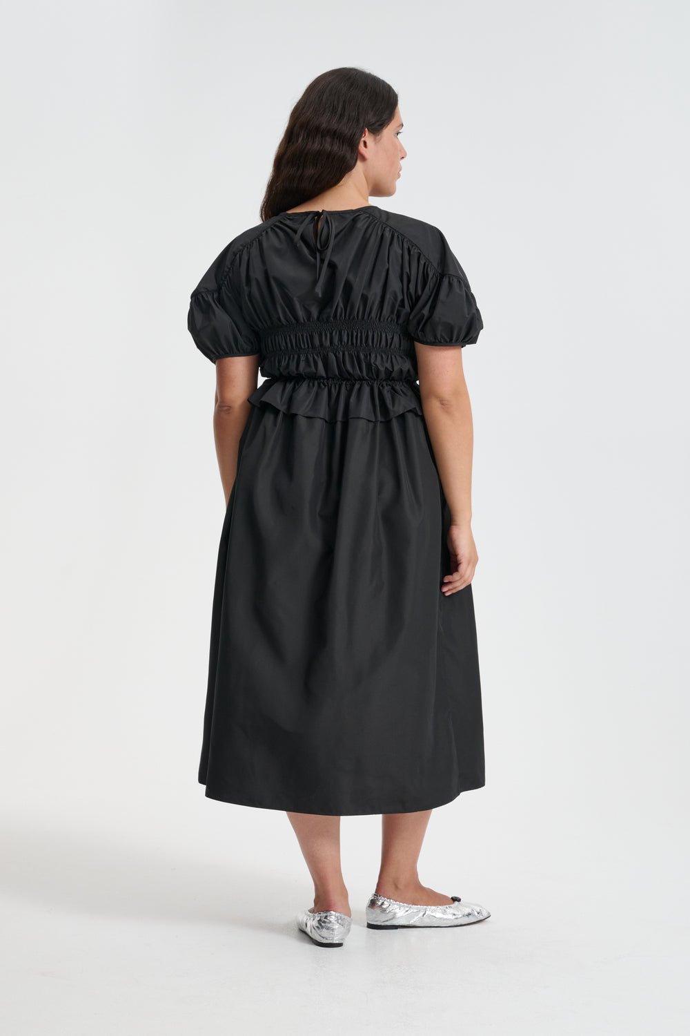 BETSY | DRESS RECYCLED FAILLE BLACK