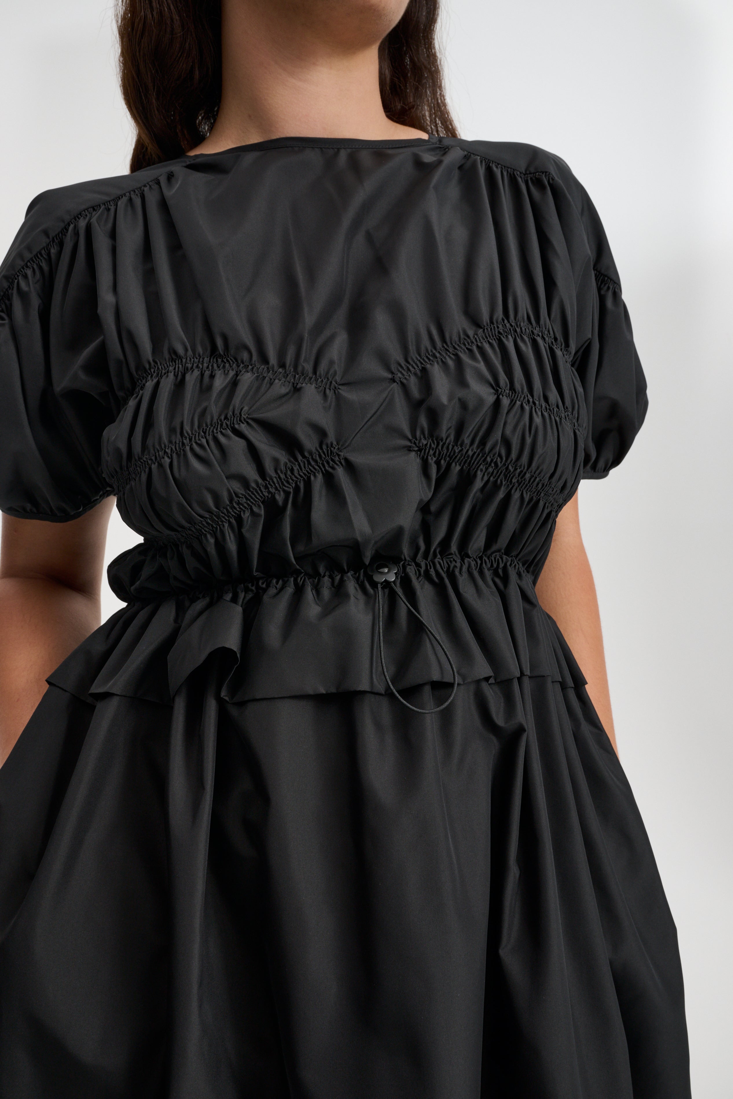 BETSY | DRESS RECYCLED FAILLE BLACK