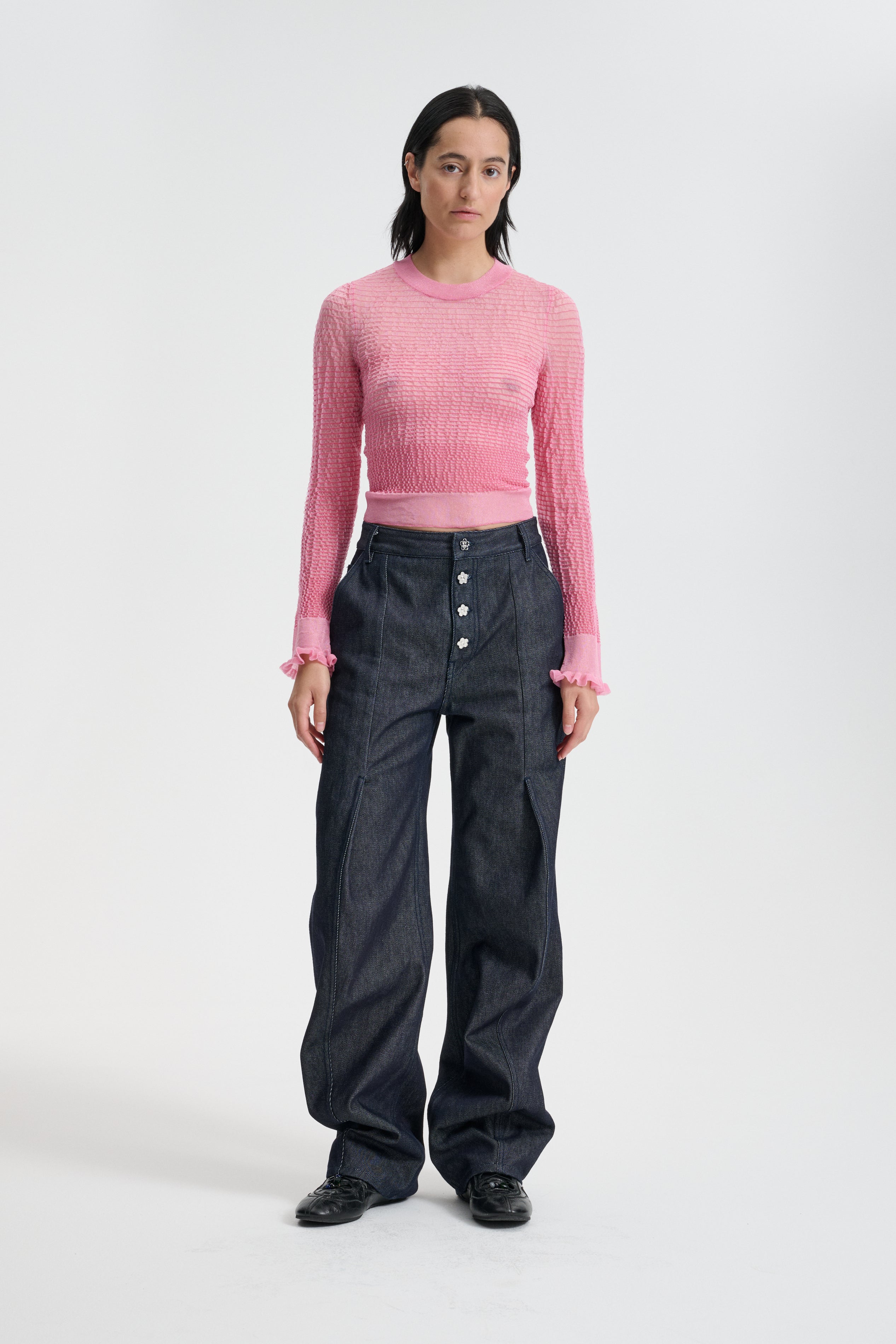 CBCORALI | TOP SHEER SUMMER KNIT PINK