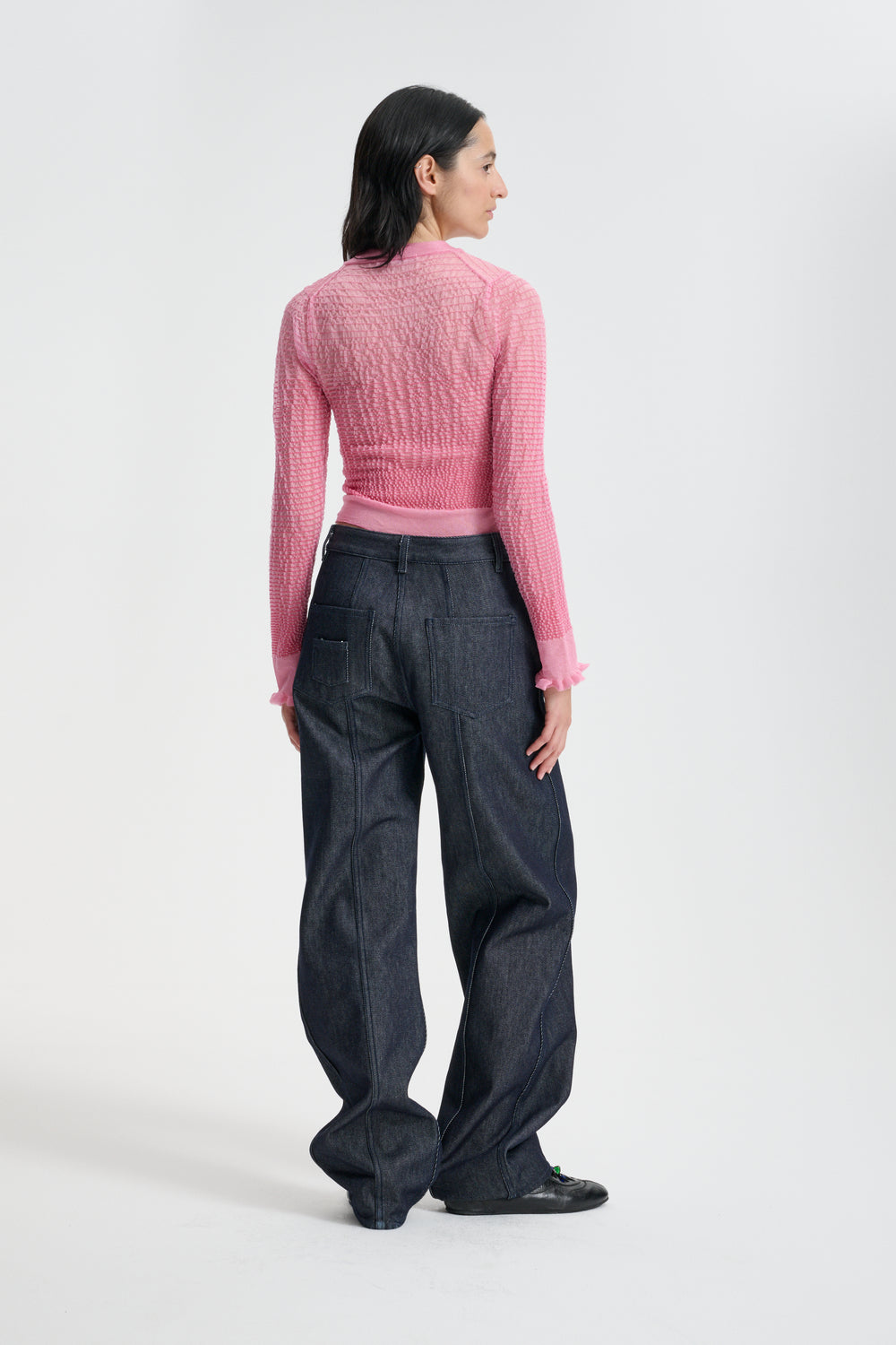 CBCORALI | TOP SHEER SUMMER KNIT PINK