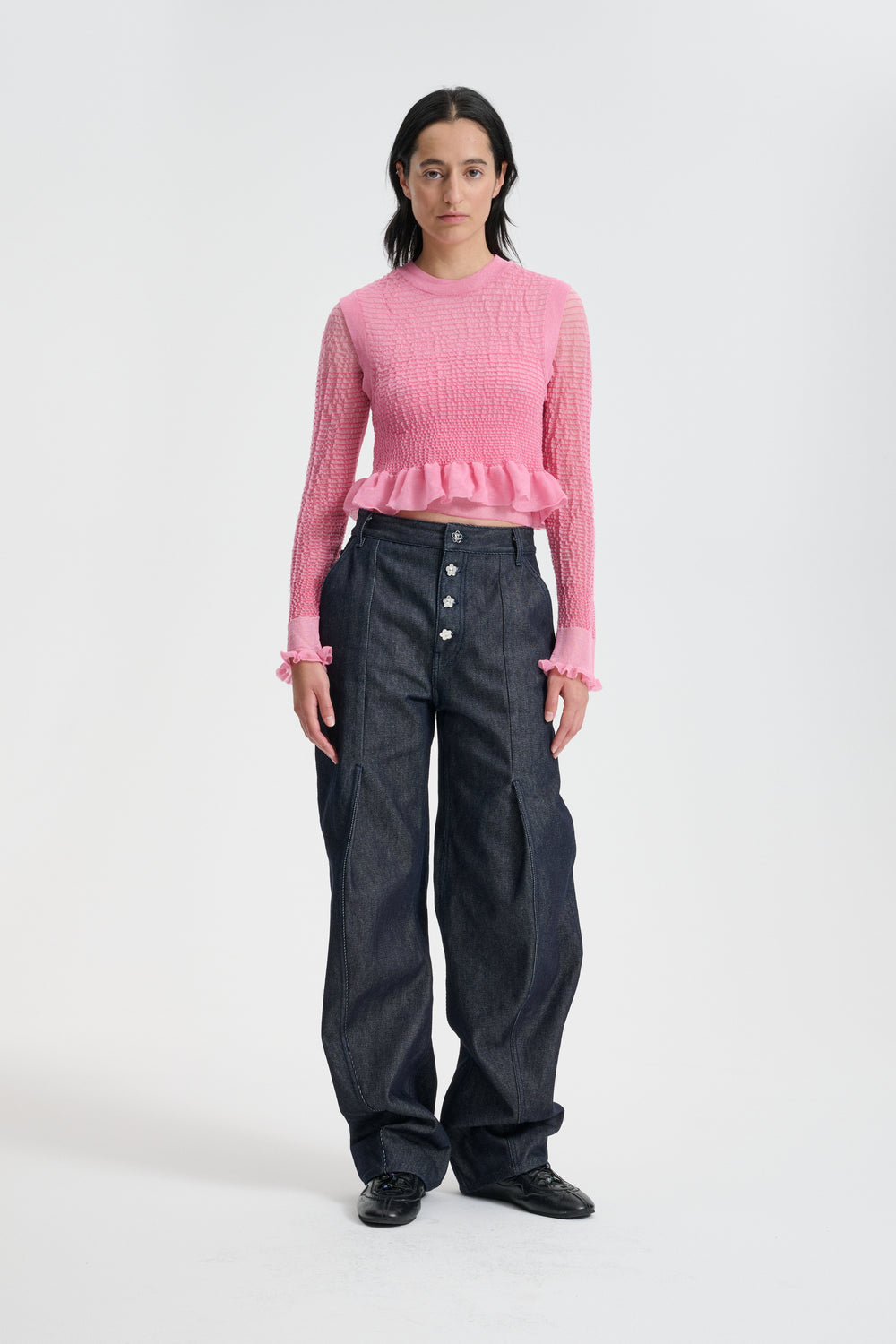 CBCELIA | VEST SHEER SUMMER KNIT PINK