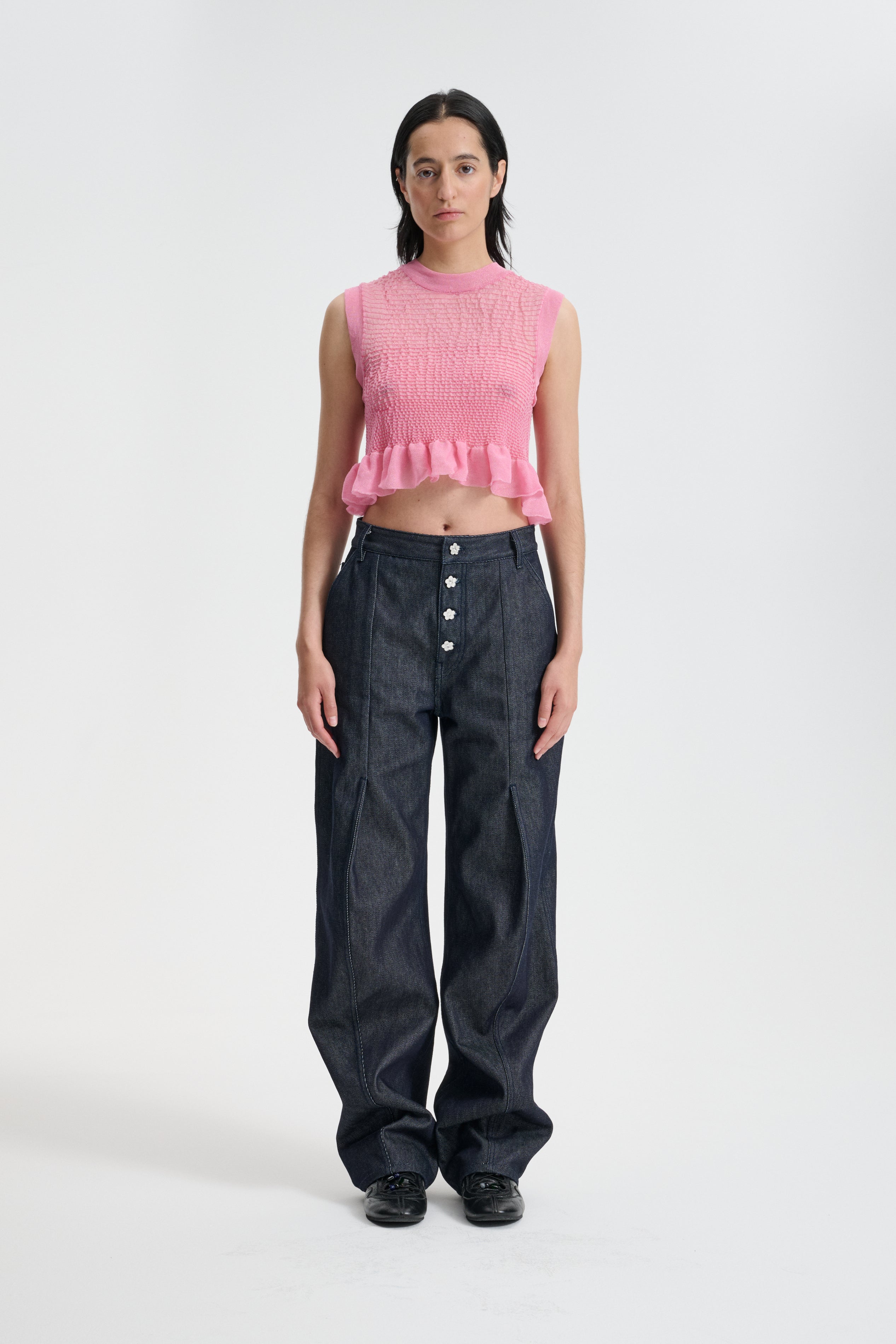CBCELIA | VEST SHEER SUMMER KNIT PINK