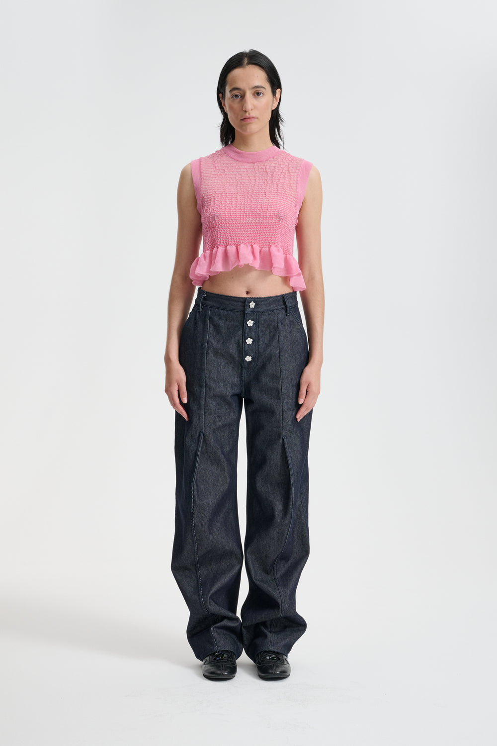 CBCELIA | VEST SHEER SUMMER KNIT PINK