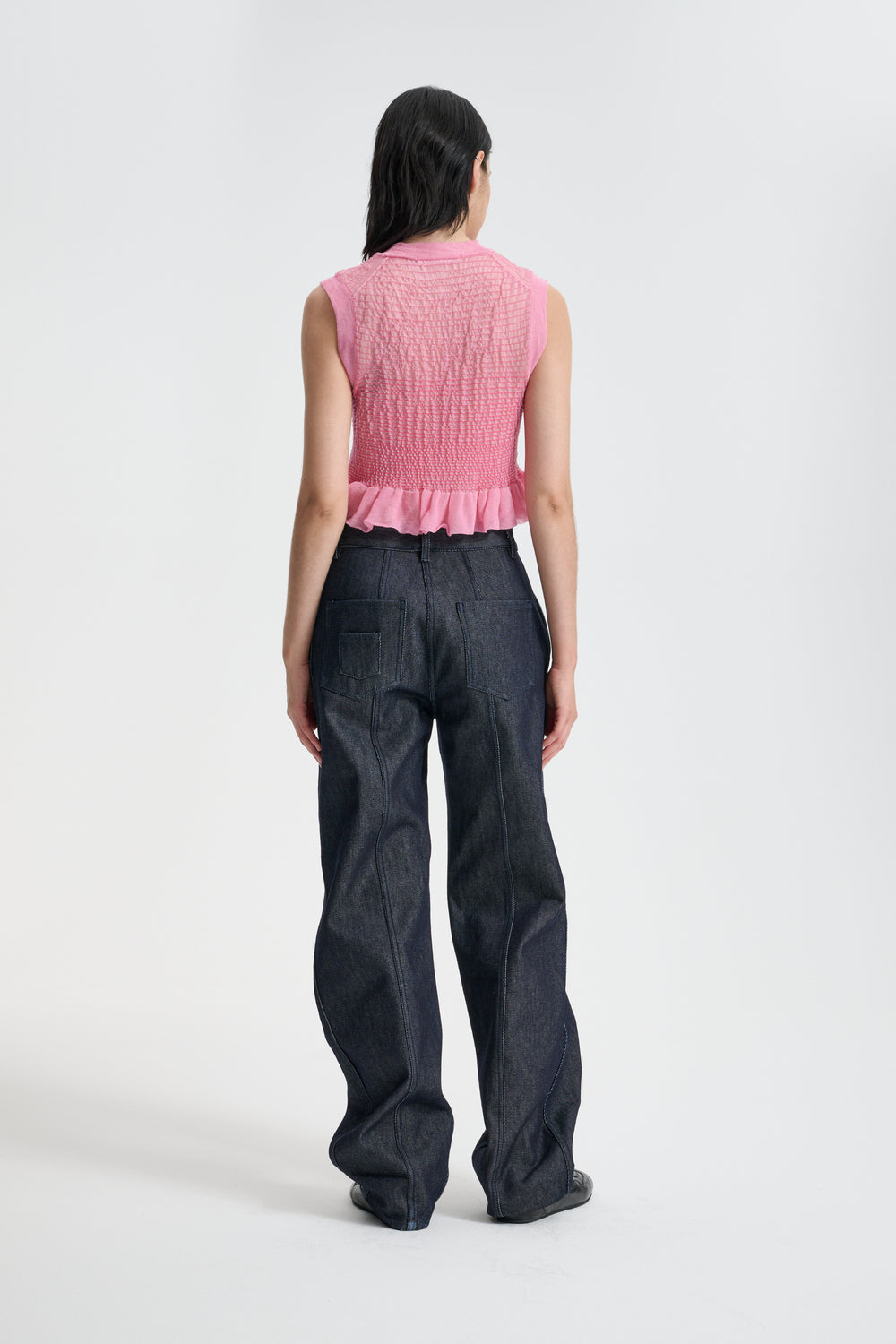 CBCELIA | VEST SHEER SUMMER KNIT PINK