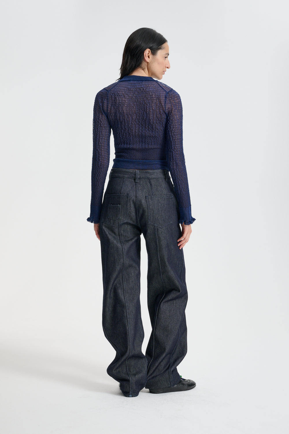 CBCORALI | TOP SHEER SUMMER KNIT NAVY