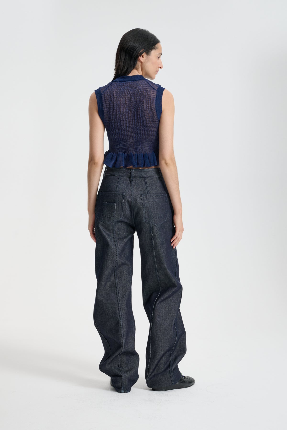 CBCELIA | VEST SHEER SUMMER KNIT NAVY