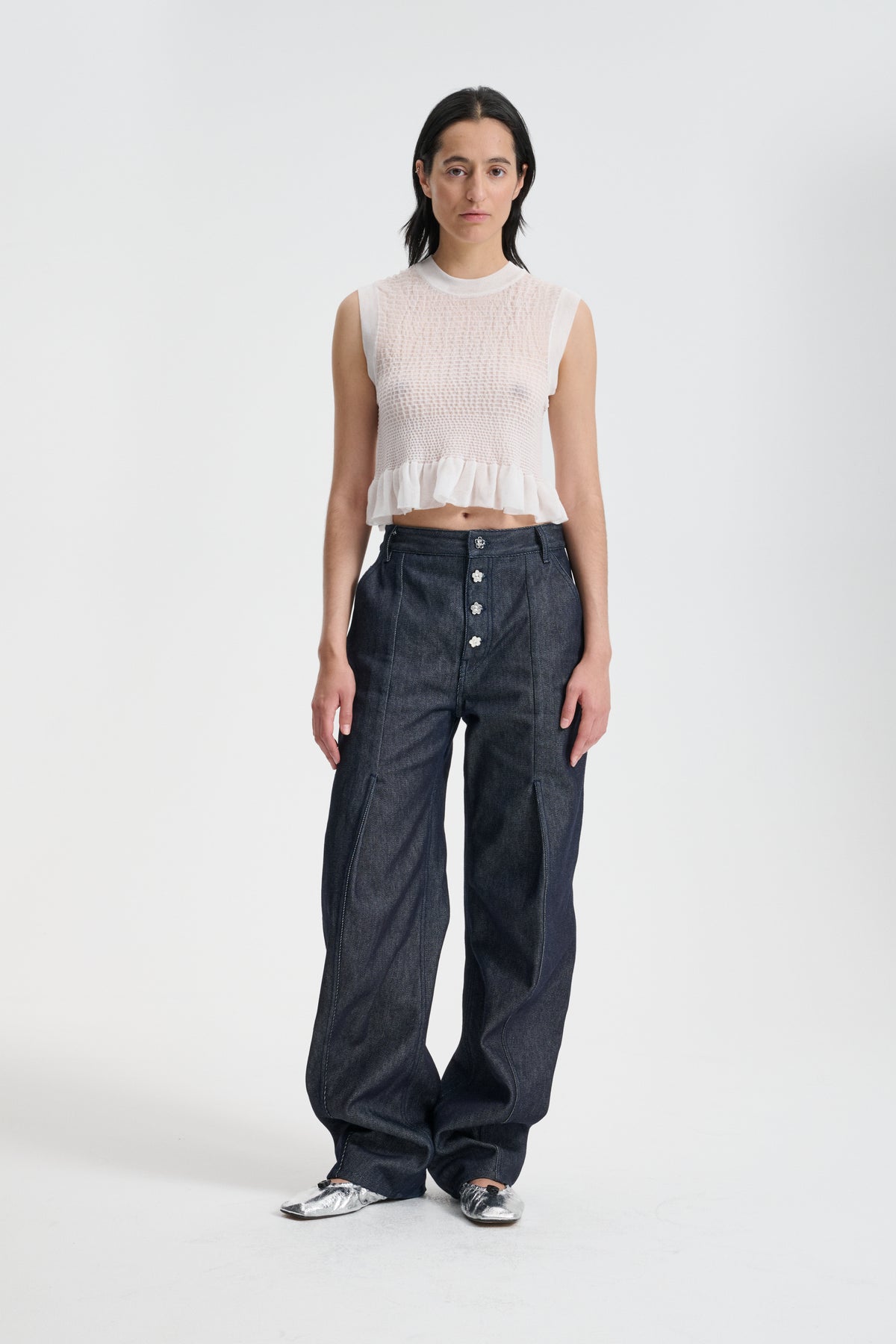 CBCELIA | VEST SHEER SUMMER KNIT WHITE