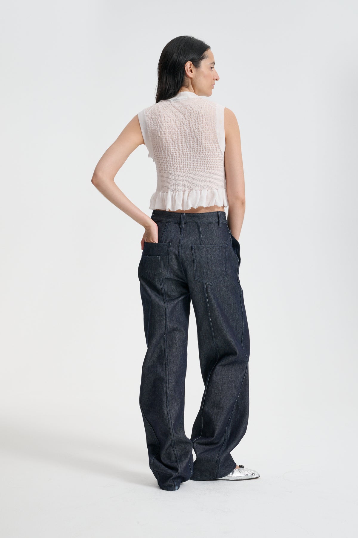 CBCELIA | VEST SHEER SUMMER KNIT WHITE