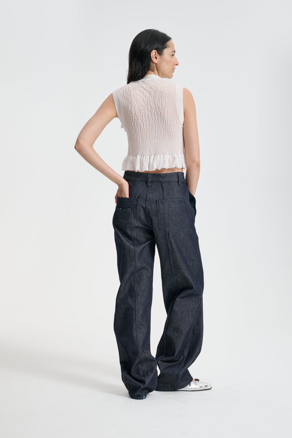 CBCELIA | VEST SHEER SUMMER KNIT WHITE