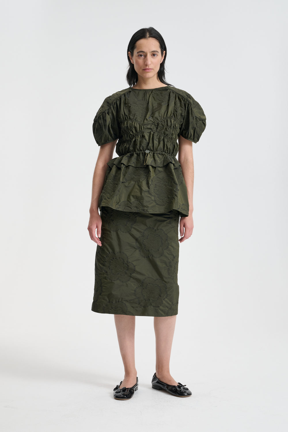 BROOKLYN | TOP BORUS JACQUARD OLIVE