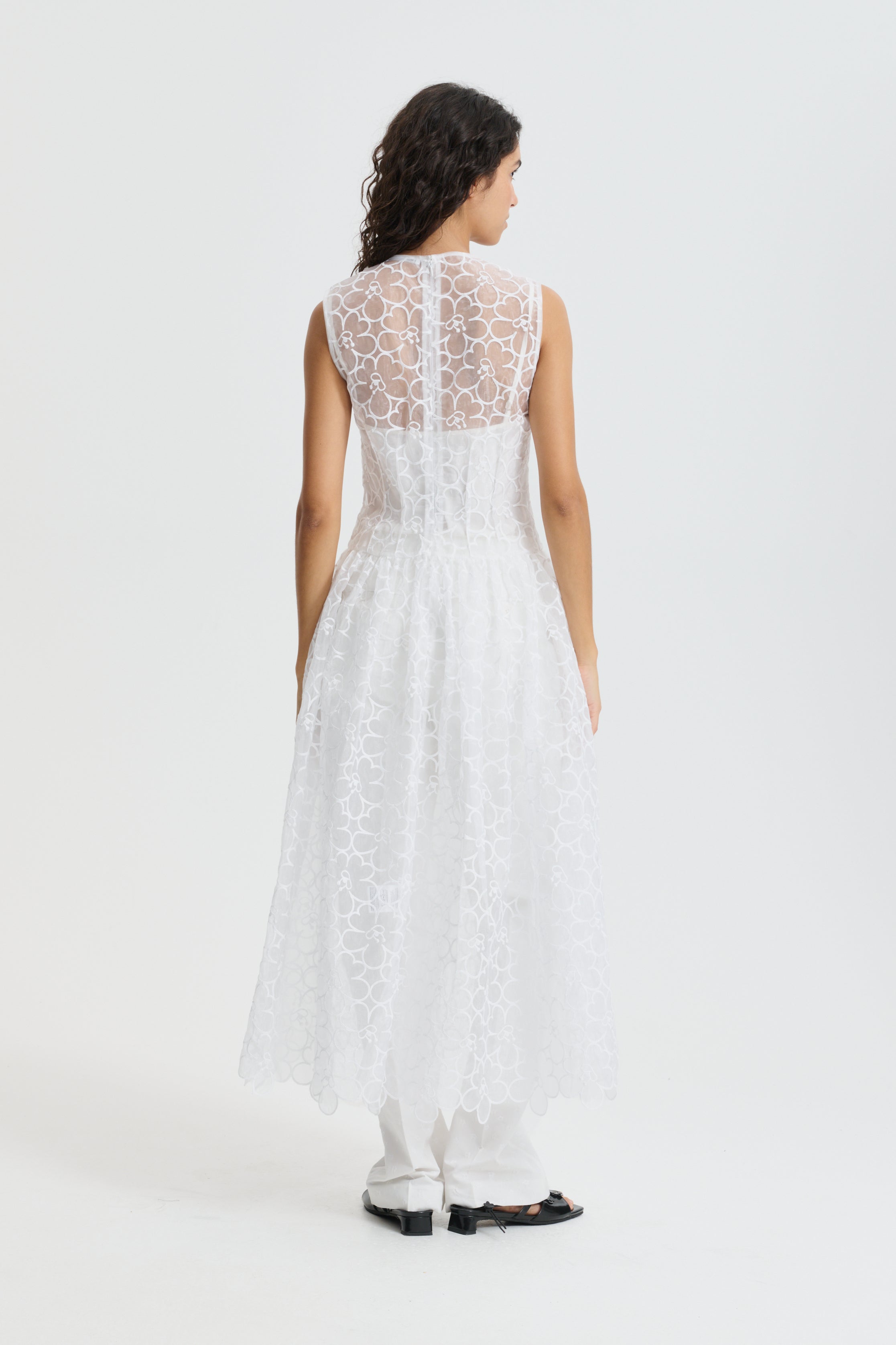 CBCATE | DRESS FELICIA EMBROIDERY WHITE