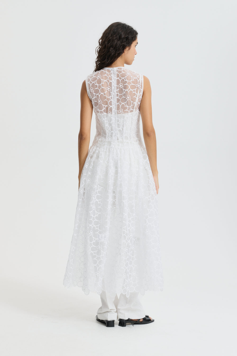 CBCATE | DRESS FELICIA EMBROIDERY WHITE