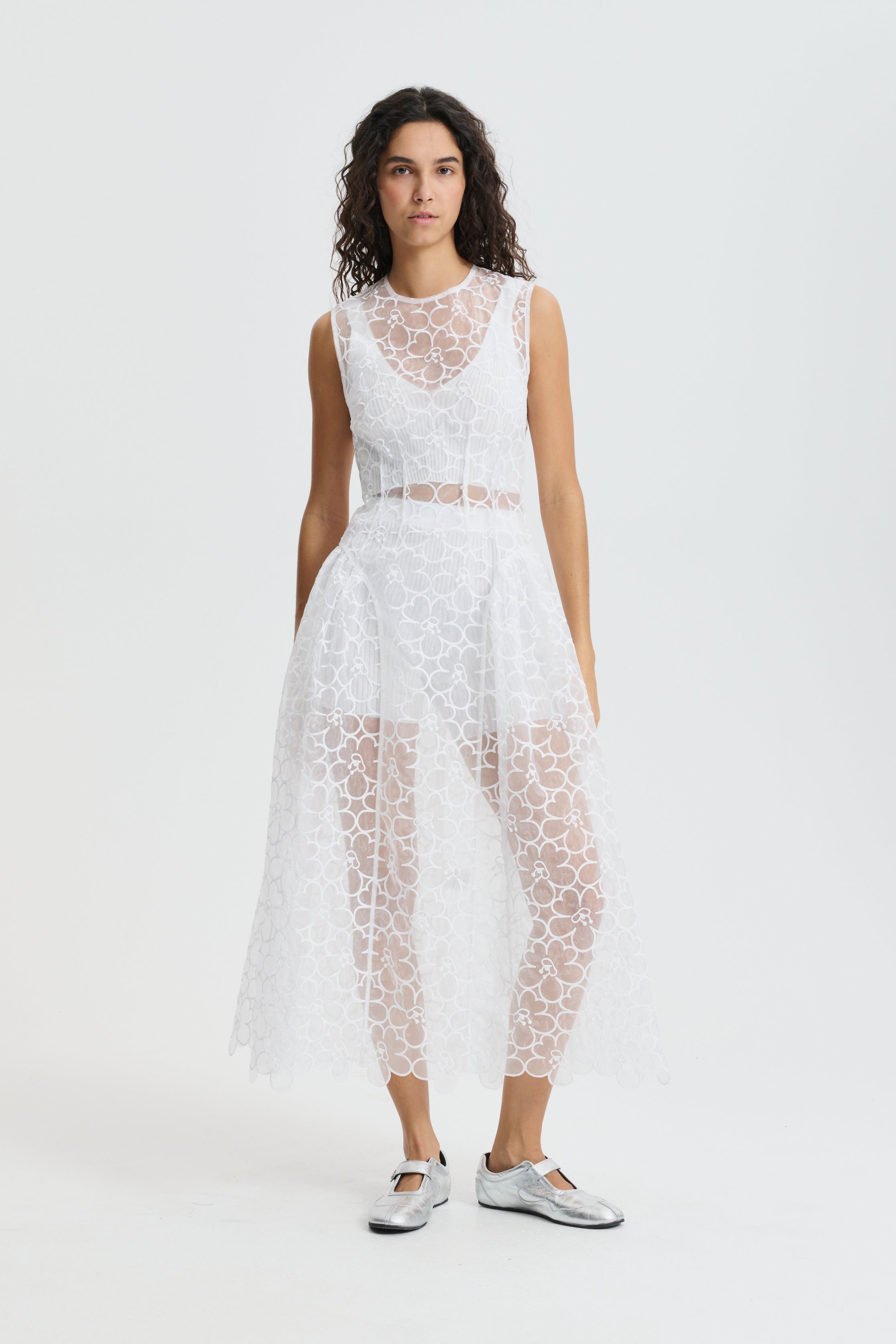 CBCATE | DRESS FELICIA EMBROIDERY WHITE