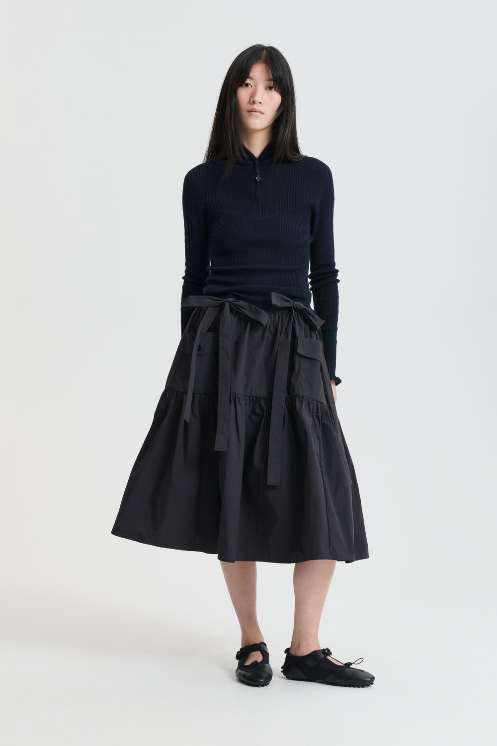 CBCAI | SKIRT CRISP RIPSTOP BLACK